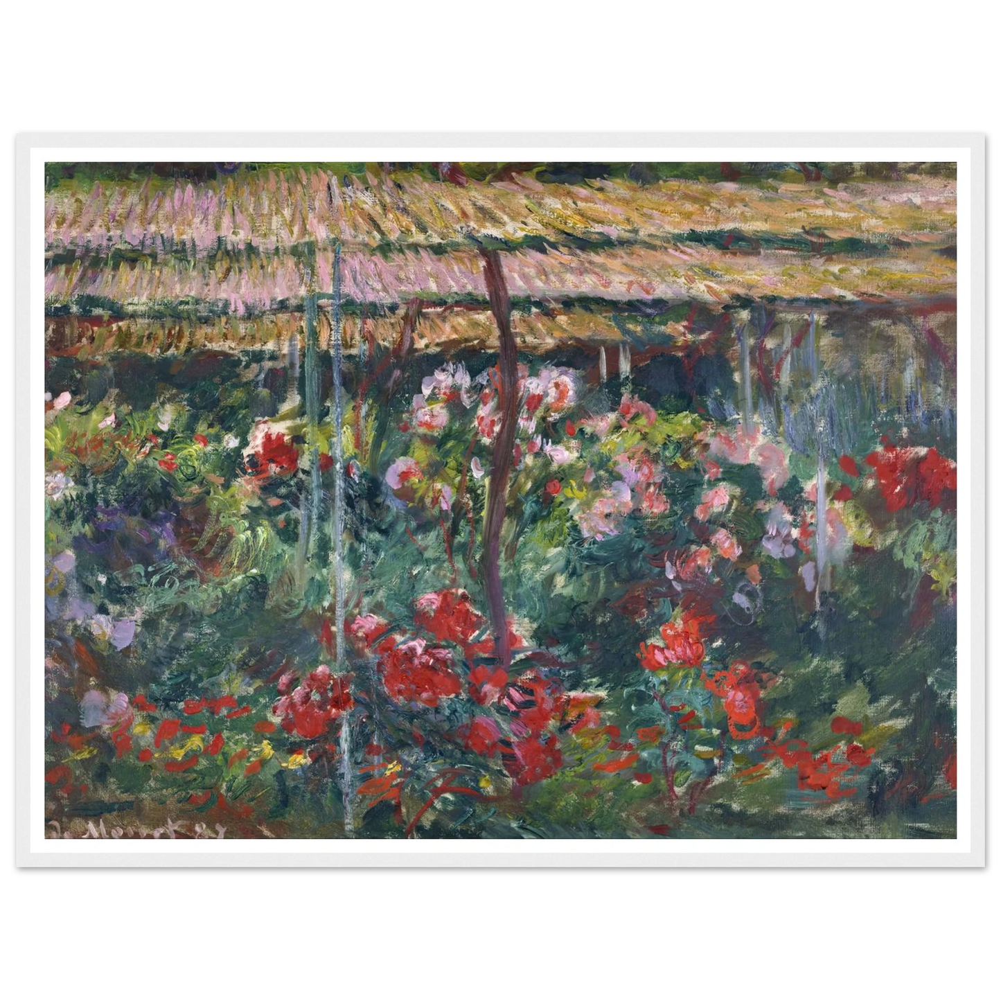 Peony Garden (1887) Art Print | Claude Monet-Quipham Collections