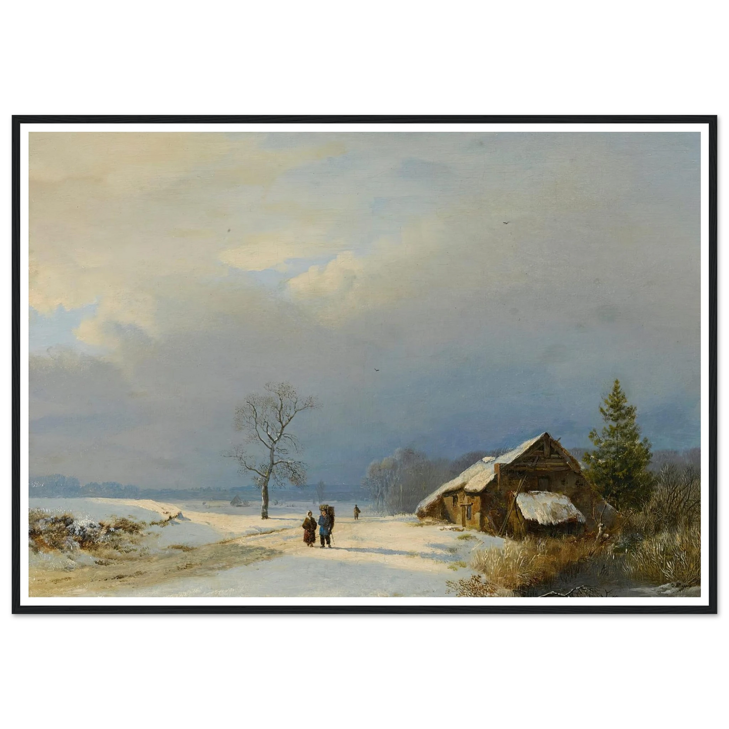 Dutch winter in the Gooi (1828) Art Print | Barend Cornelis Koekkoek-Quipham Collections