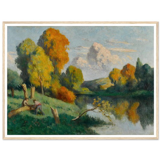 Les scieurs, paysage de La Cure Art Print | Maximilien Luce-Quipham Collections