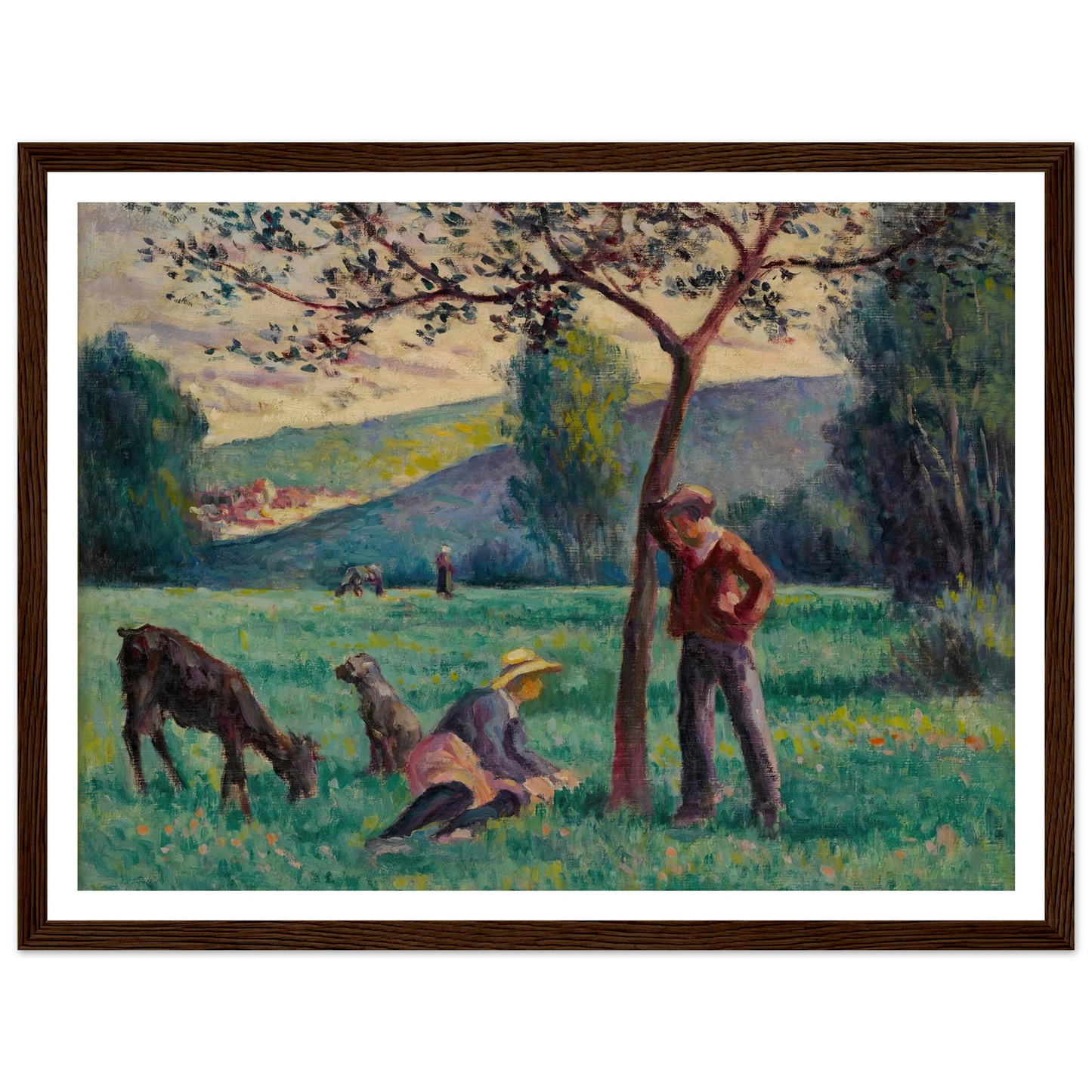 Bessy-cur-Cure, paysage au pommier Art Print | Maximilien Luce-Quipham Collections