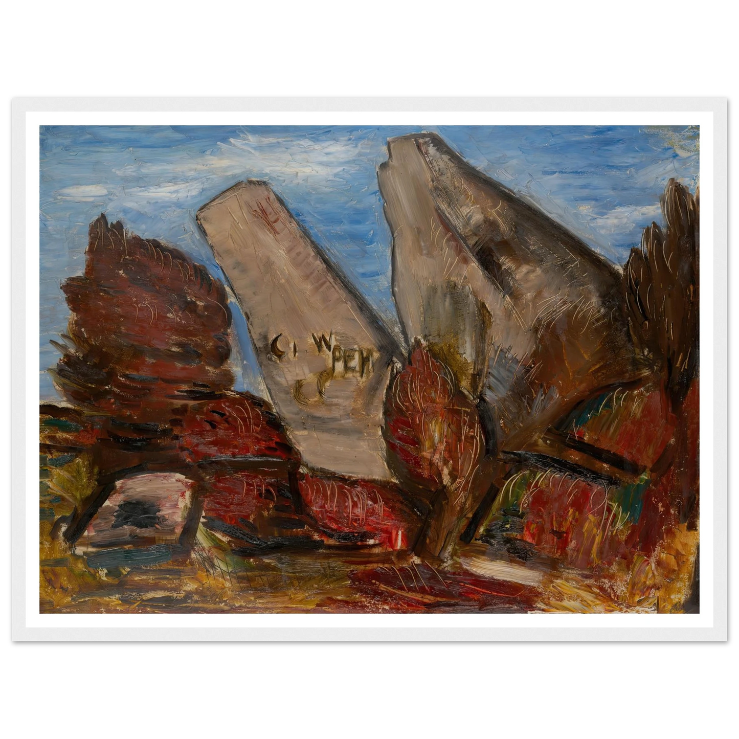Whale’s Jaw, Dogtown Common, Cape Ann, Massachusetts (1934) Art Print | Marsden Hartley-Quipham Collections