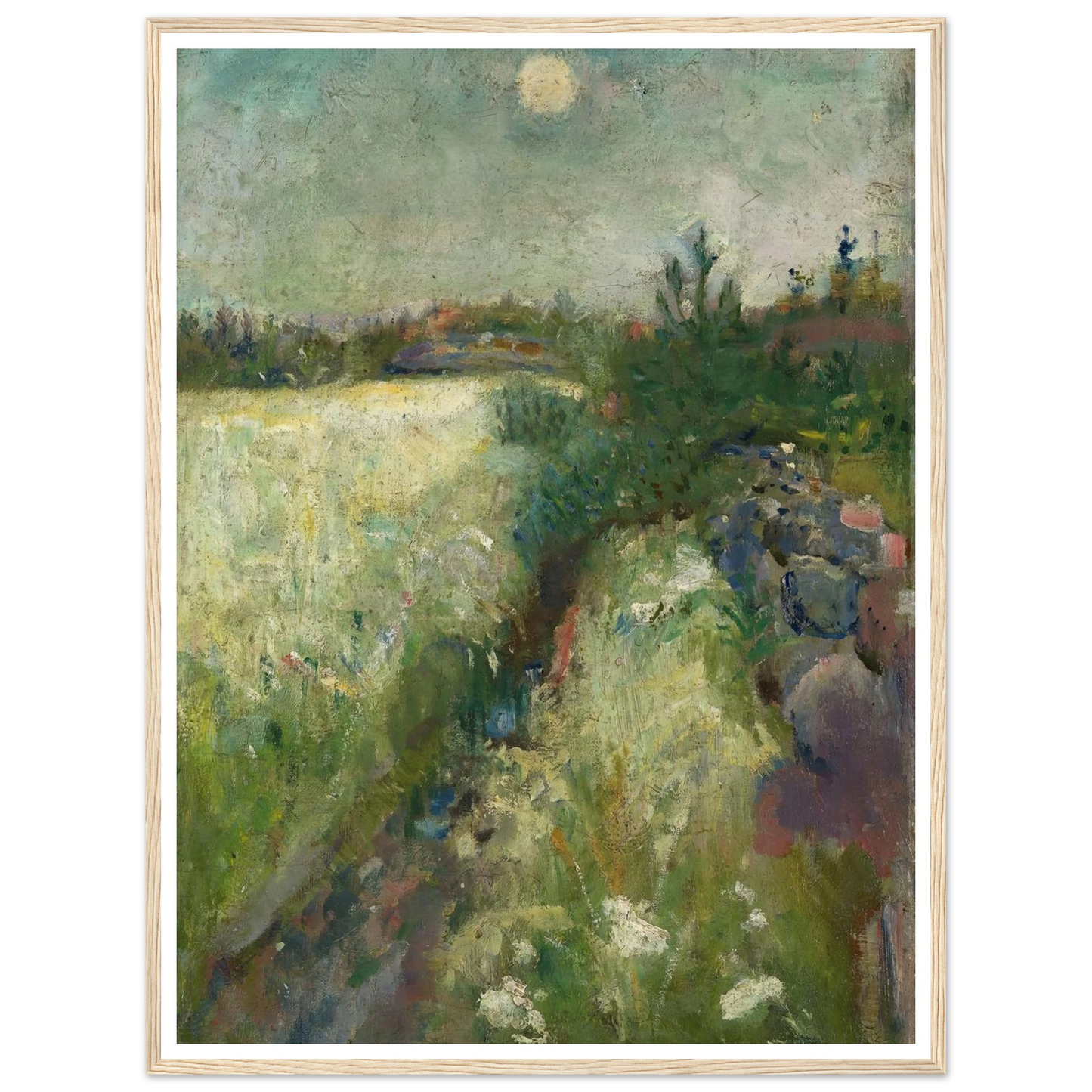 Flowery Meadow at Veierland (1887) Art Print | Edvard Munch-Quipham Collections