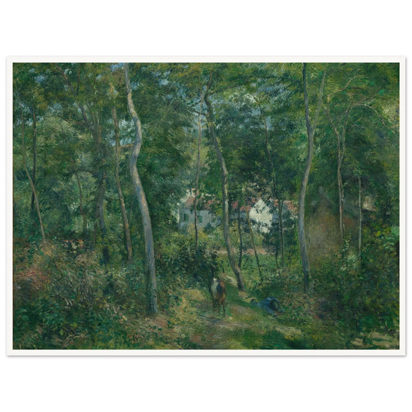 Edge of the Woods Near L’Hermitage, Pontoise (1879) Art Print | Camille Pissarro-Quipham Collections