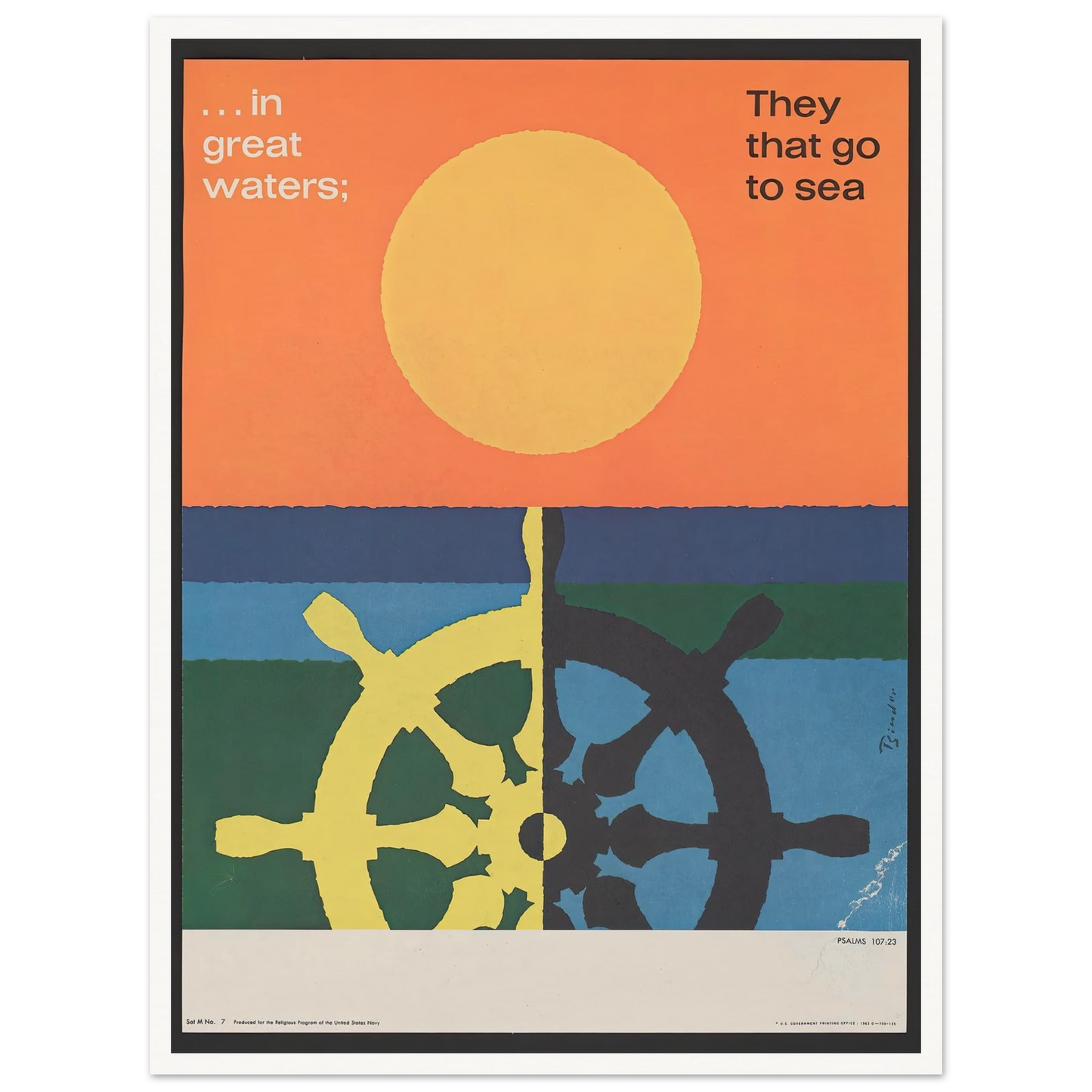 In great water; … Psalms 107_23 (1963) Art Print | Joseph Binder-Quipham Collections