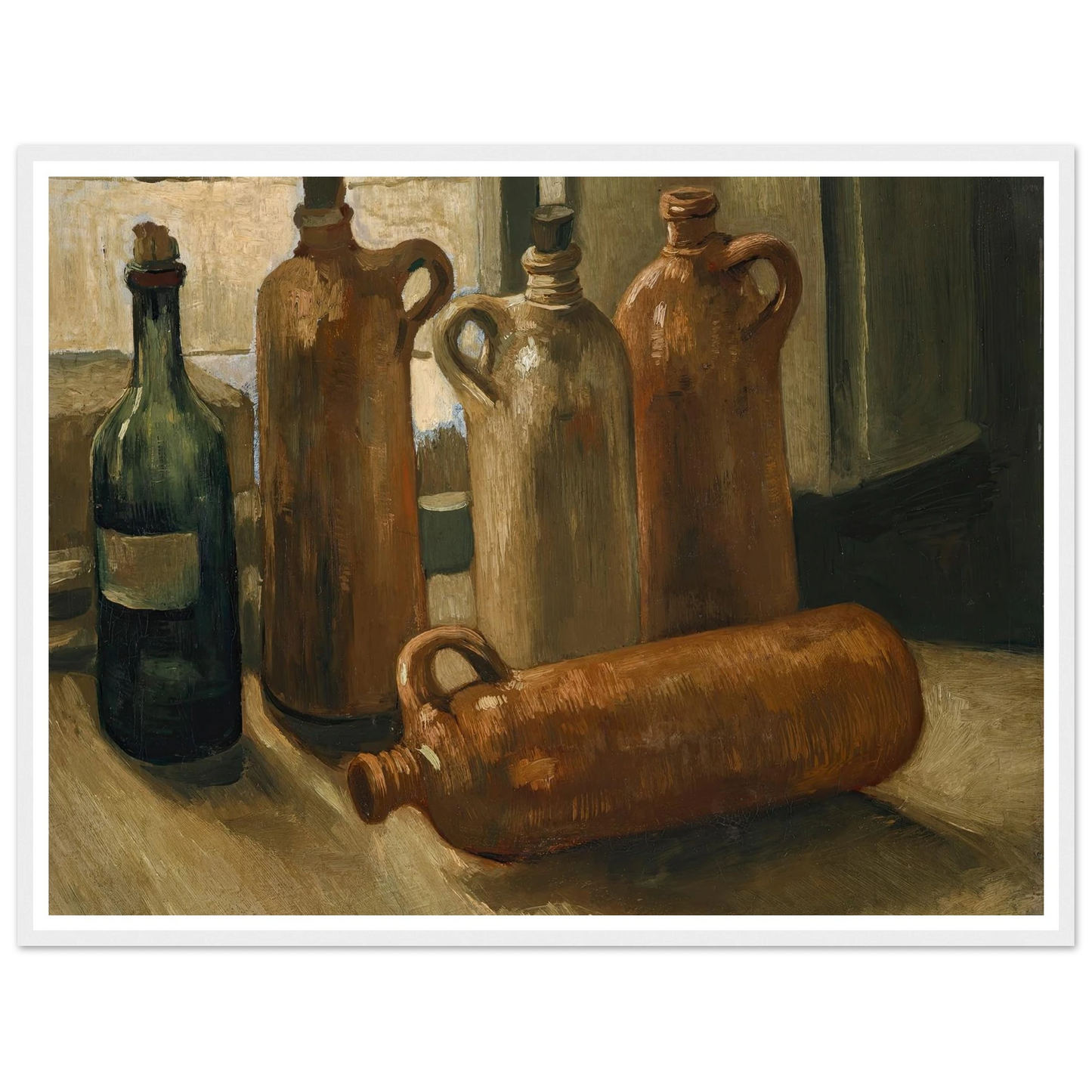 Stillleben mit fünf Flaschen (1884) Art Print | Vincent van Gogh-Quipham Collections