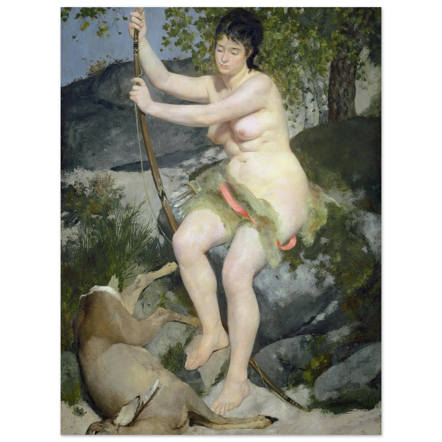 Diana (1867) Art Print | Pierre Auguste Renoir-Quipham Collections