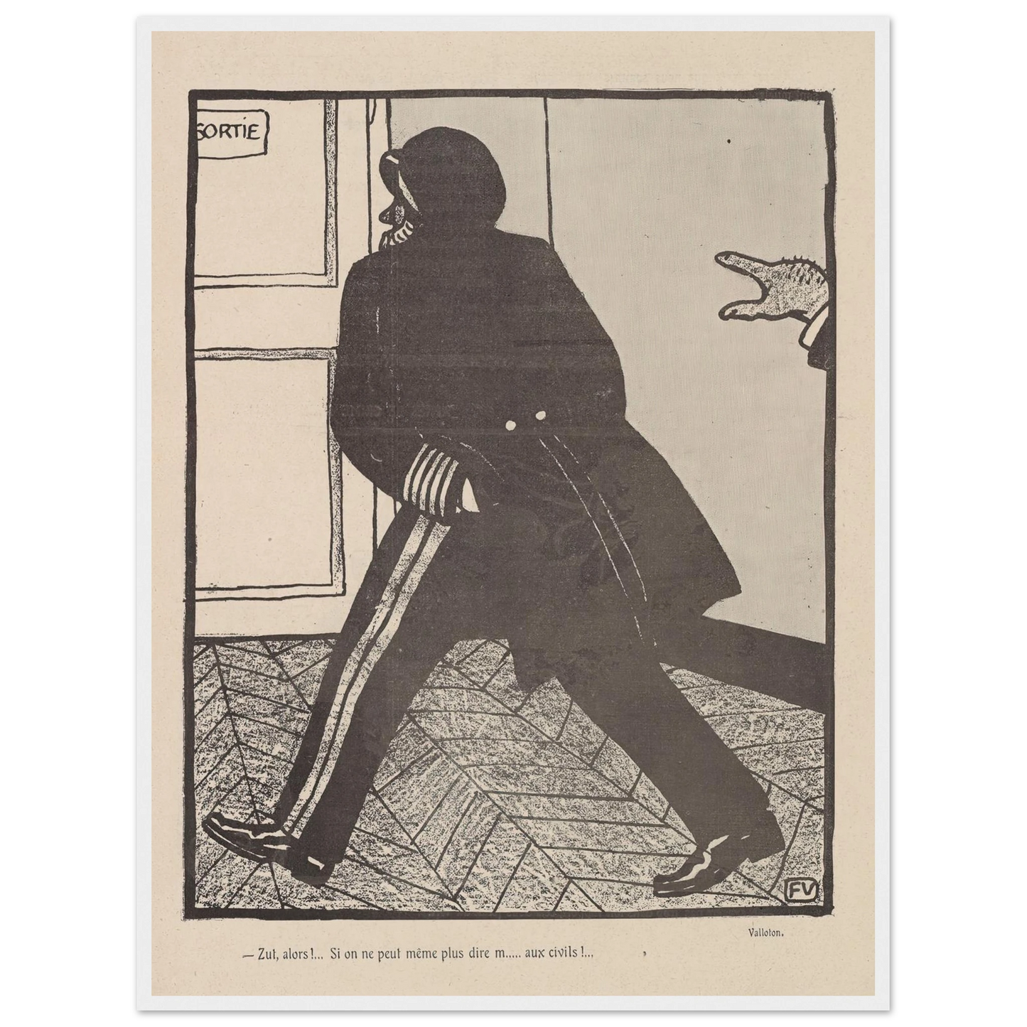 10 octobre 1903 Art Print | Felix Vallotton - Framed Poster - 30x40 cm / 12x16″ - Black frame