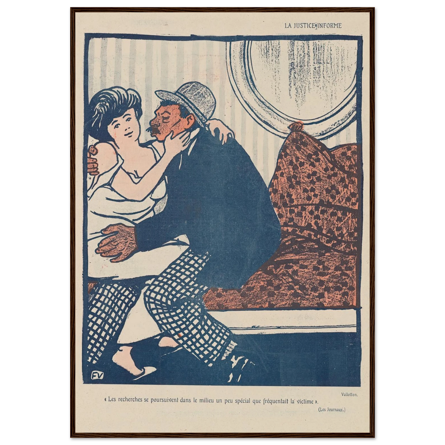 10 octobre 1903. Art Print | Felix Vallotton - Framed Poster - 30x40 cm / 12x16″ - Black frame