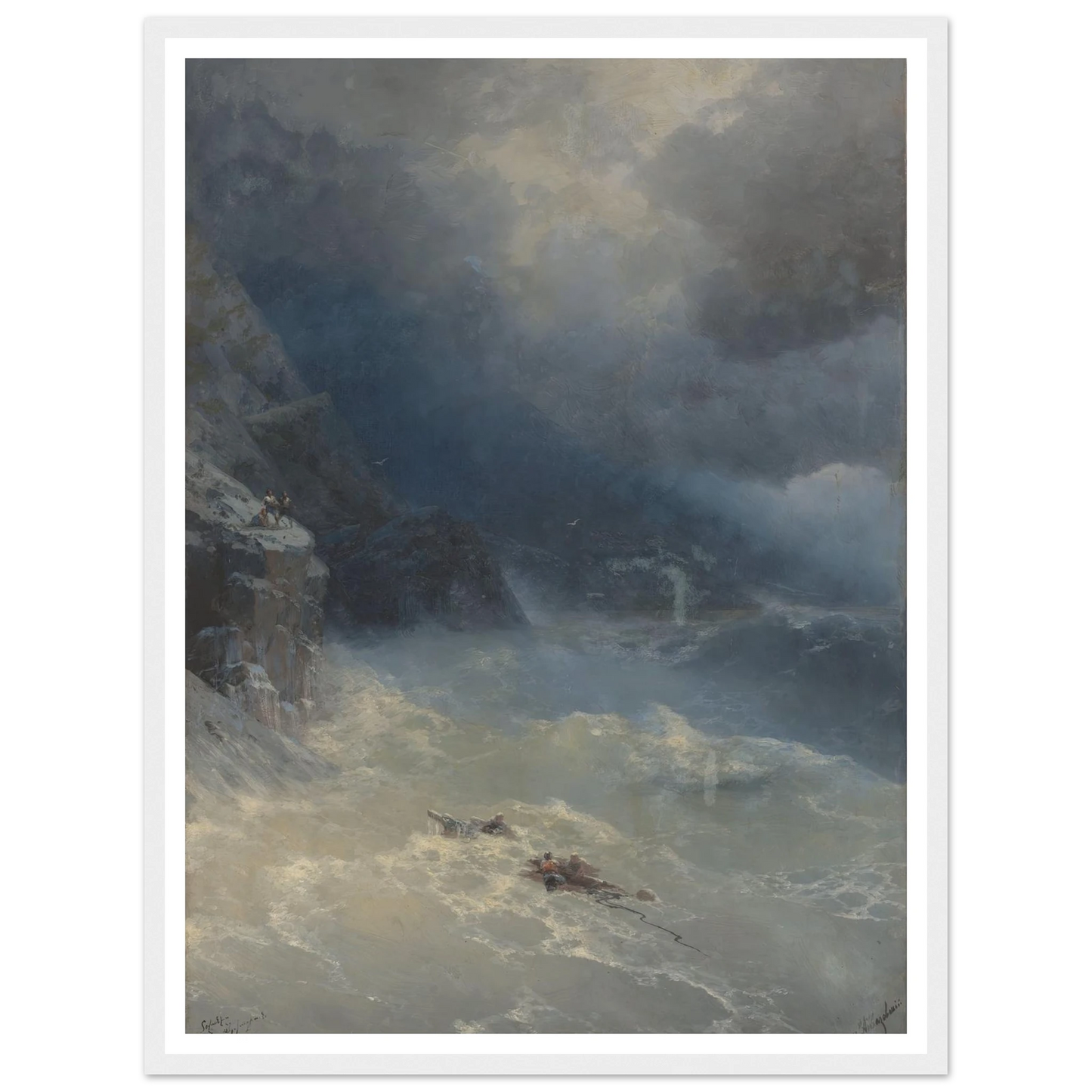 The storm at Cape Aya (1899) Art Print | Ivan Konstantinovich Aivazovsky-Quipham Collections