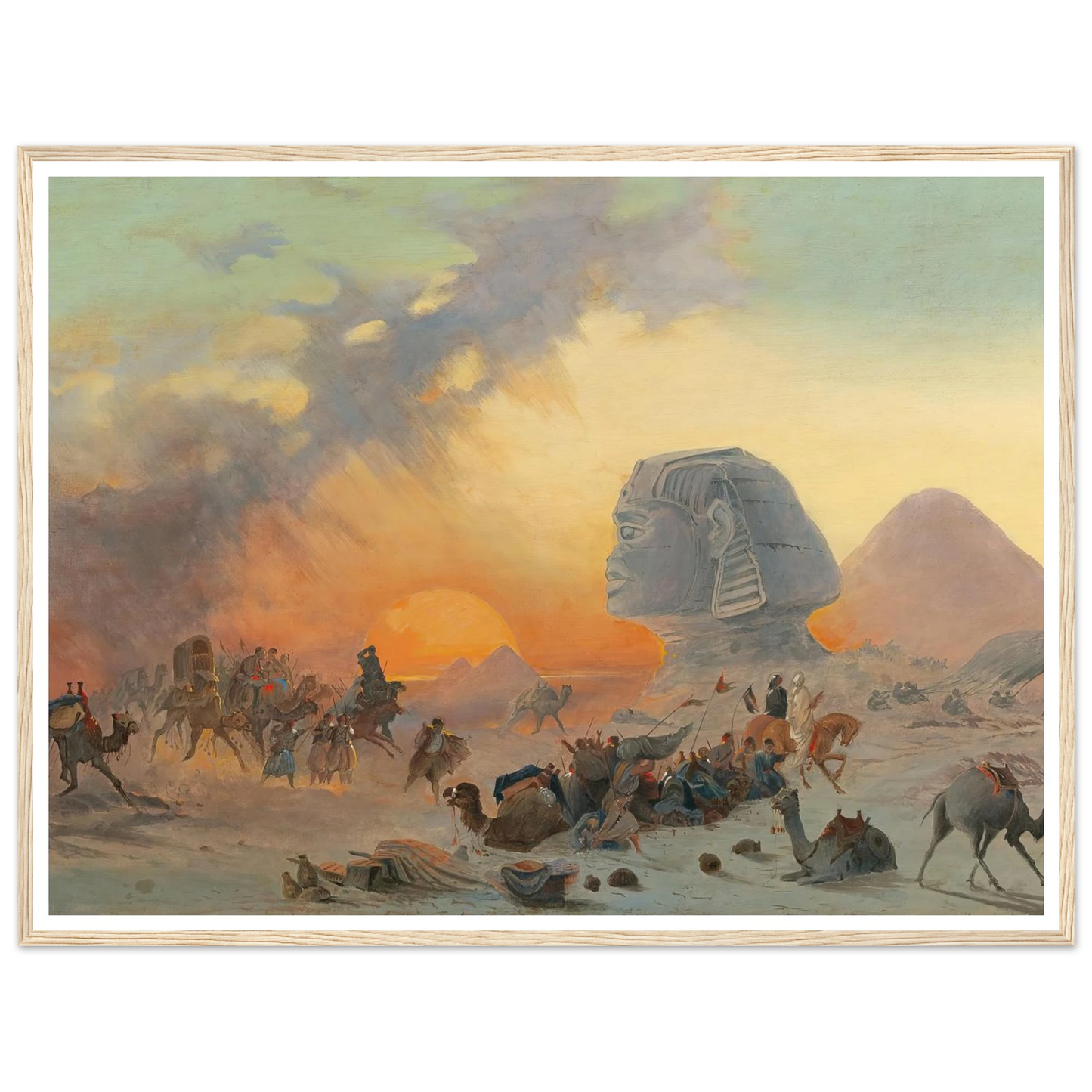 A Caravan In The Desert In A Simoom Art Print | Ippolito Caffi-Quipham Collections