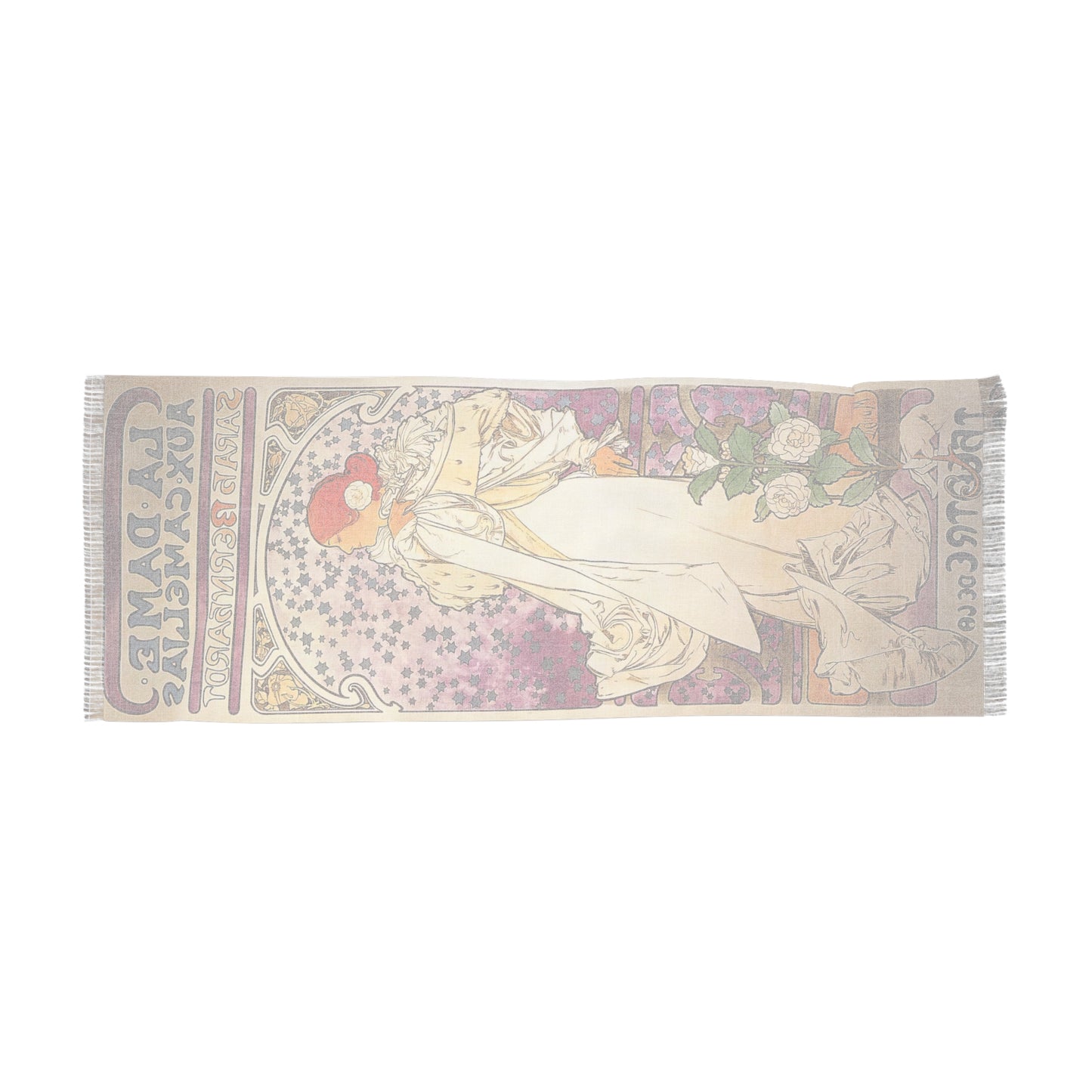 La Dame Aux Camelias | Alphonse Mucha Scarf – Art Nouveau Scarf-Quipham Collections