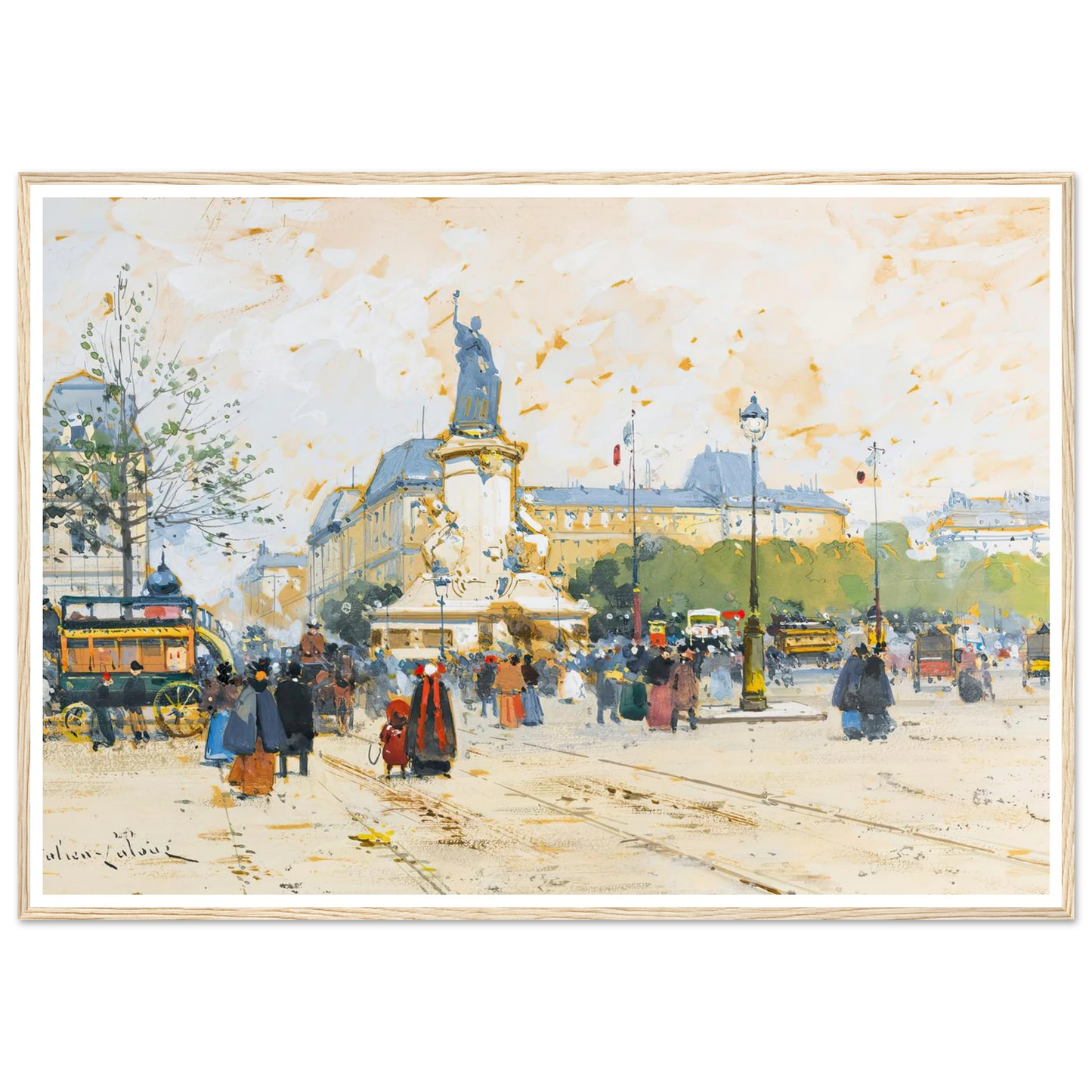 La Place De La République Art Print | Eugene Galien Laloue-Quipham Collections