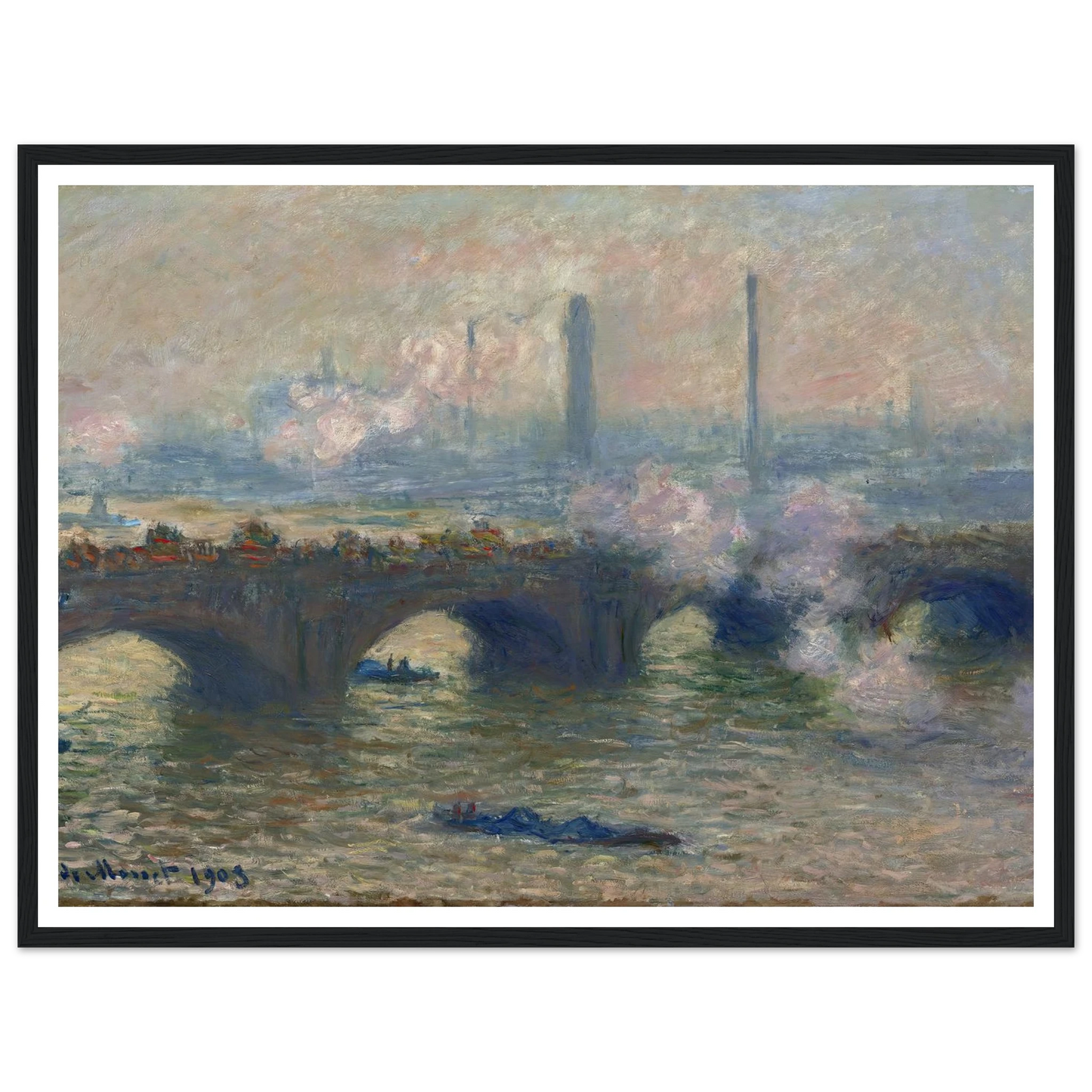 Waterloo Bridge,Gray Day (1903) Art Print | Claude Monet-Quipham Collections