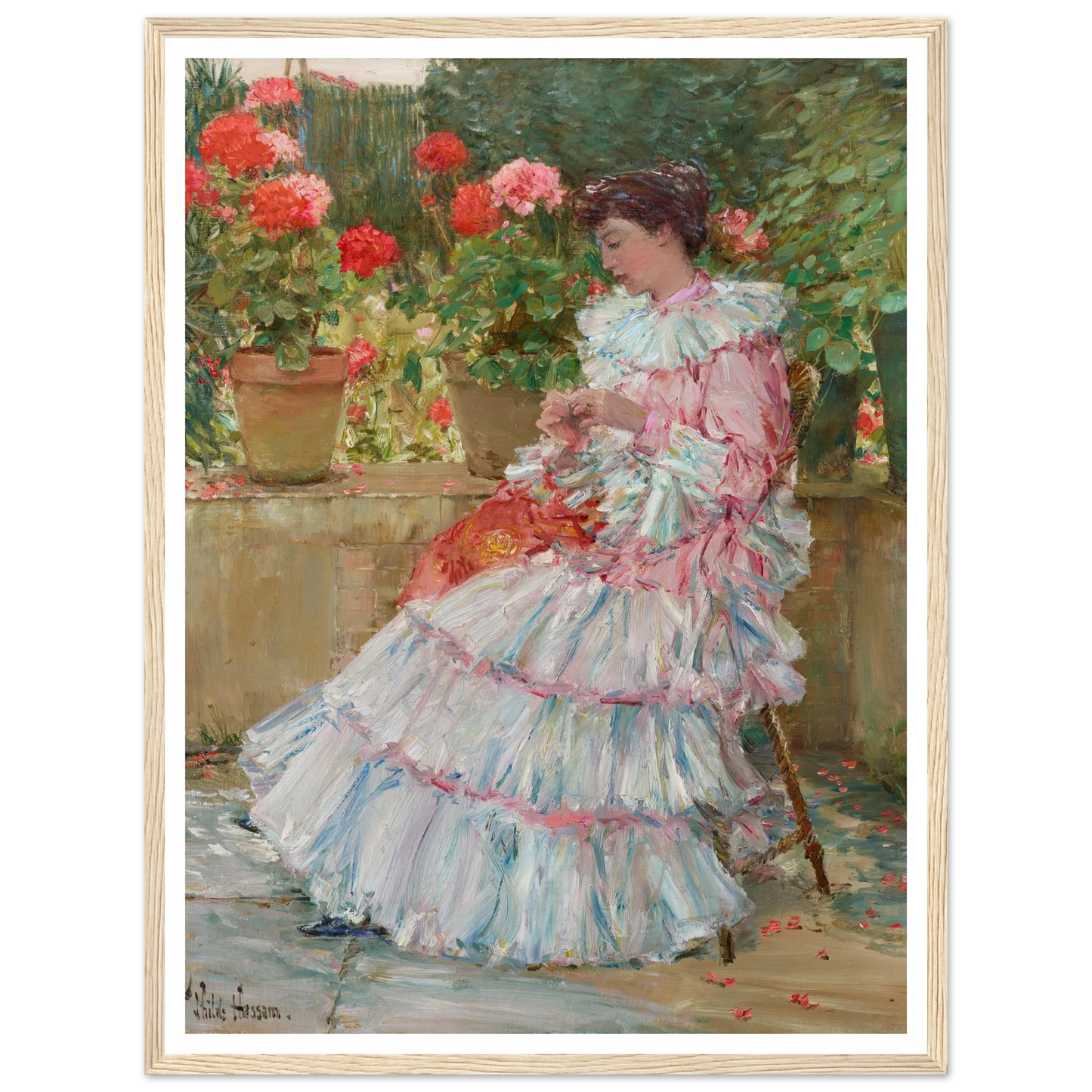 Geraniums (circa 1888-1889) Art Print | Childe Hassam-Quipham Collections