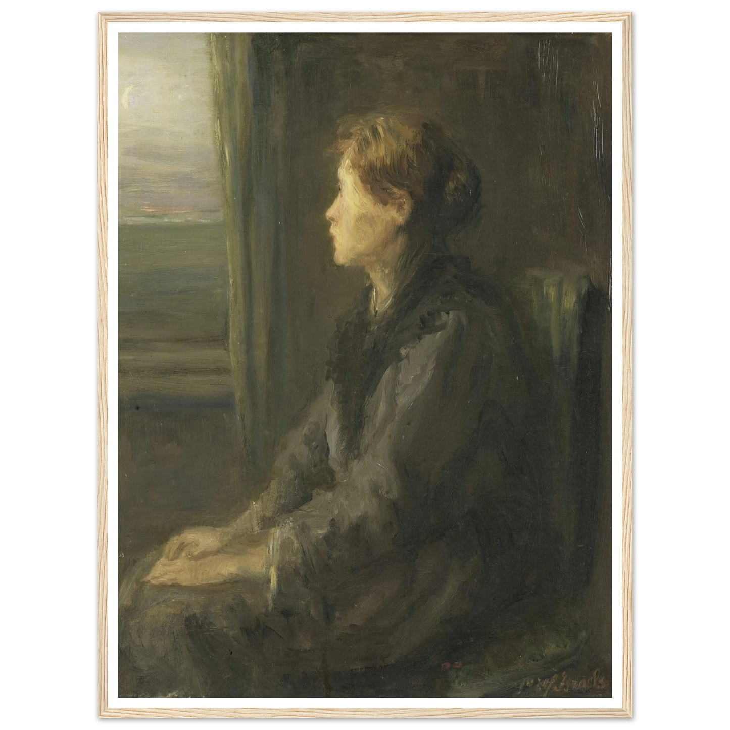 Woman at a Window (1880 - 1911) Art Print | Jozef Israels-Quipham Collections