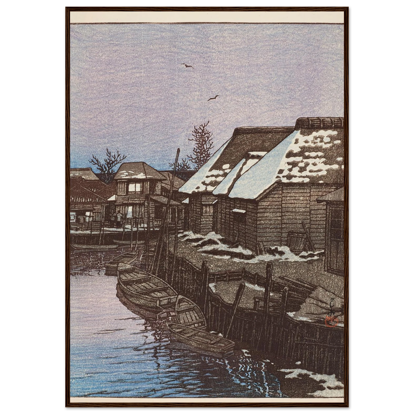 Urayasu no zansetsu (Lingering snow at Urayasu) (1932) Art Print | Kawase Hasui-Quipham Collections