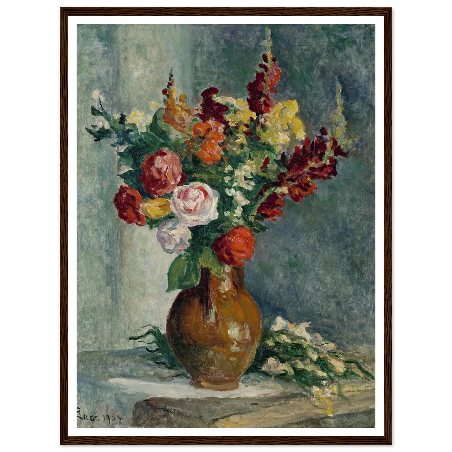 Vase de fleurs (1907) Art Print | Maximilien Luce-Quipham Collections
