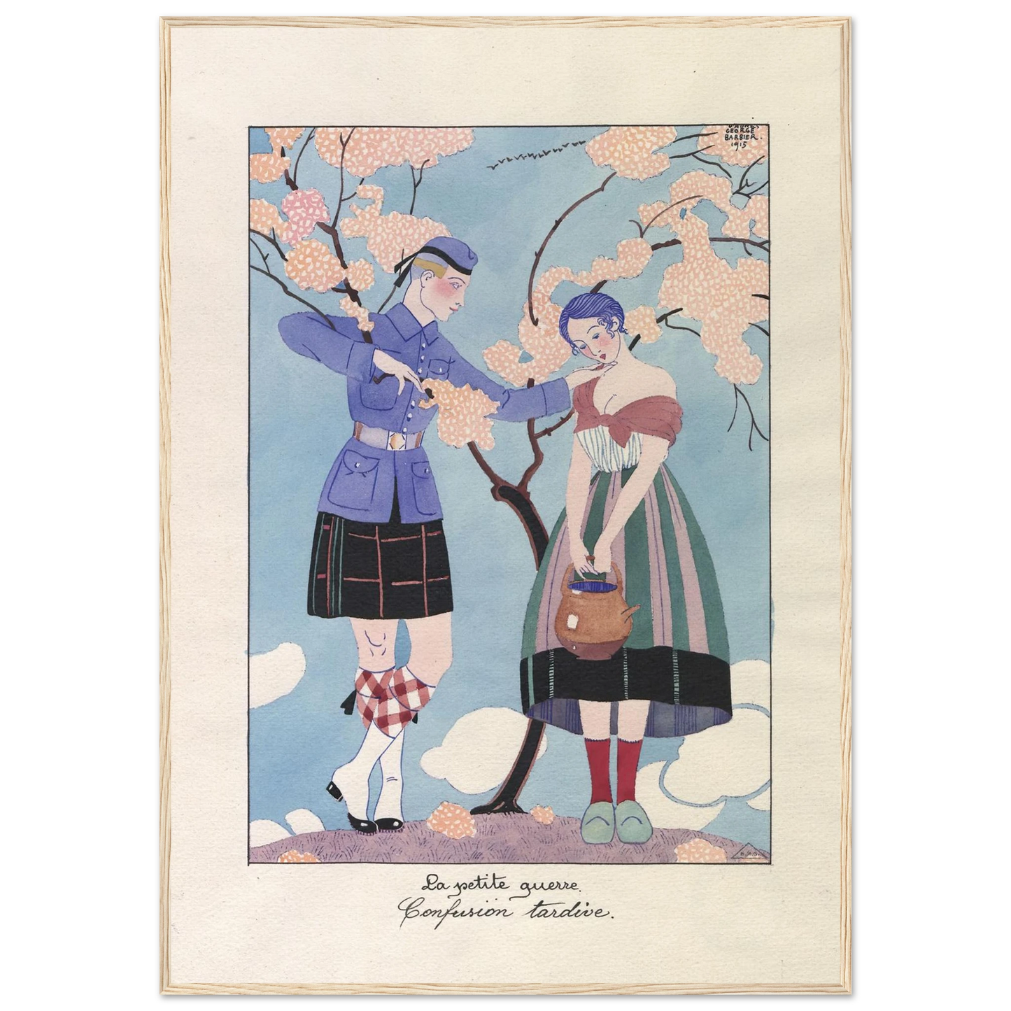 La petite guerre. Confusion tardive (1915) Art Print | George Barbier-Quipham Collections