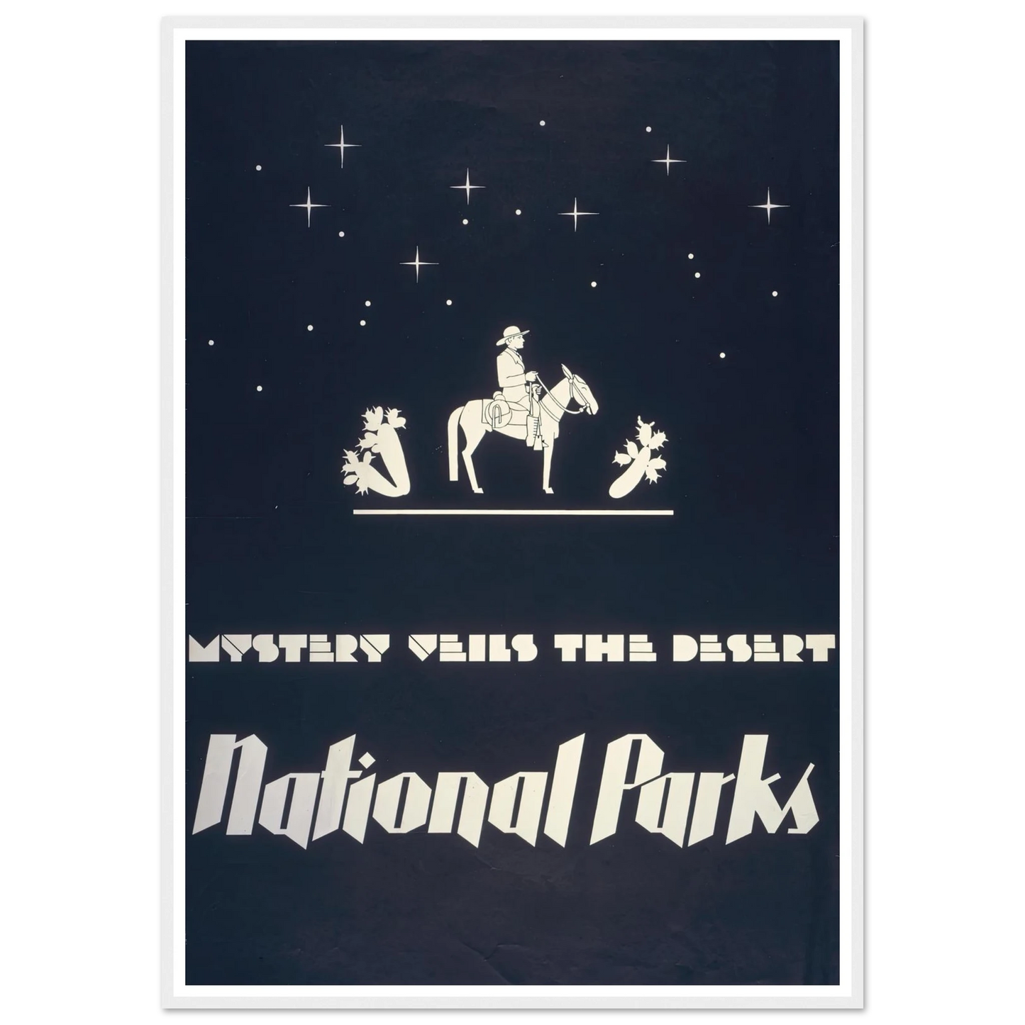 Mystery veils the desert – National parks (1930) Art Print | Dorothy Waugh-Quipham Collections