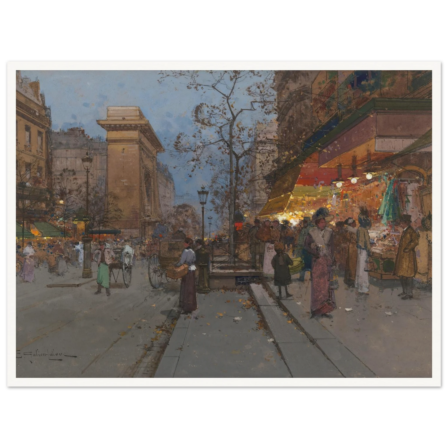 La Porte St Denis Art Print | Eugene Galien Laloue-Quipham Collections