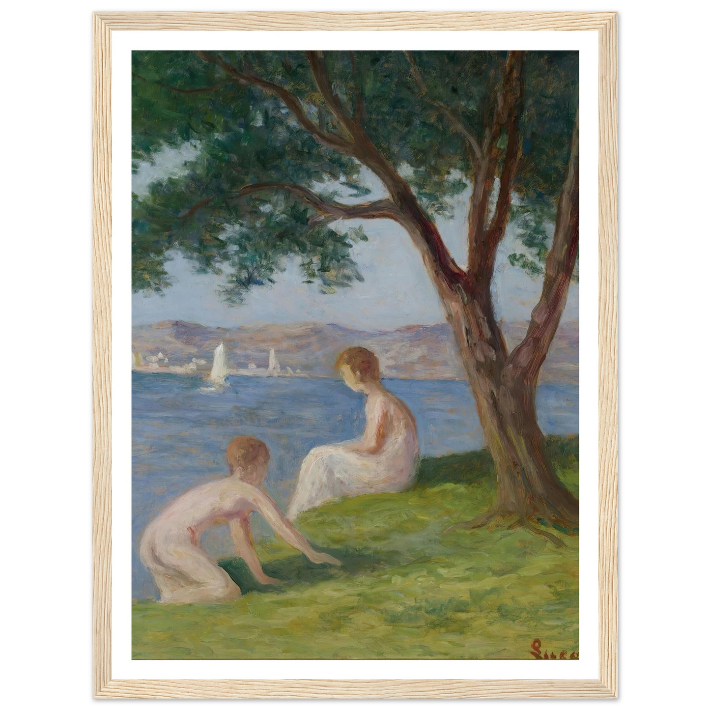 Baigneurs À St. Tropez Art Print | Maximilien Luce-Quipham Collections