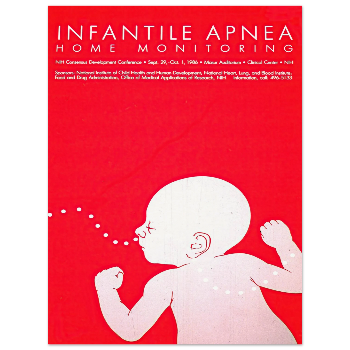 Infantile apnea home monitoring (1986) Art Print | National Institutes of Health-Quipham Collections