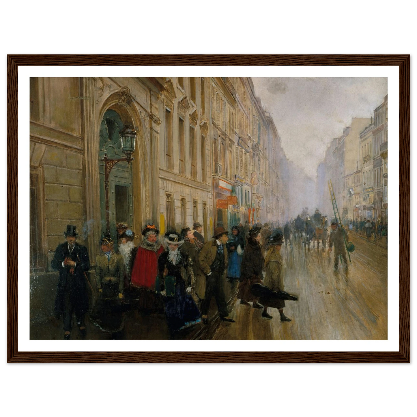 La sortie du conservatoire de musique (1899) Art Print | Jean Beraud-Quipham Collections
