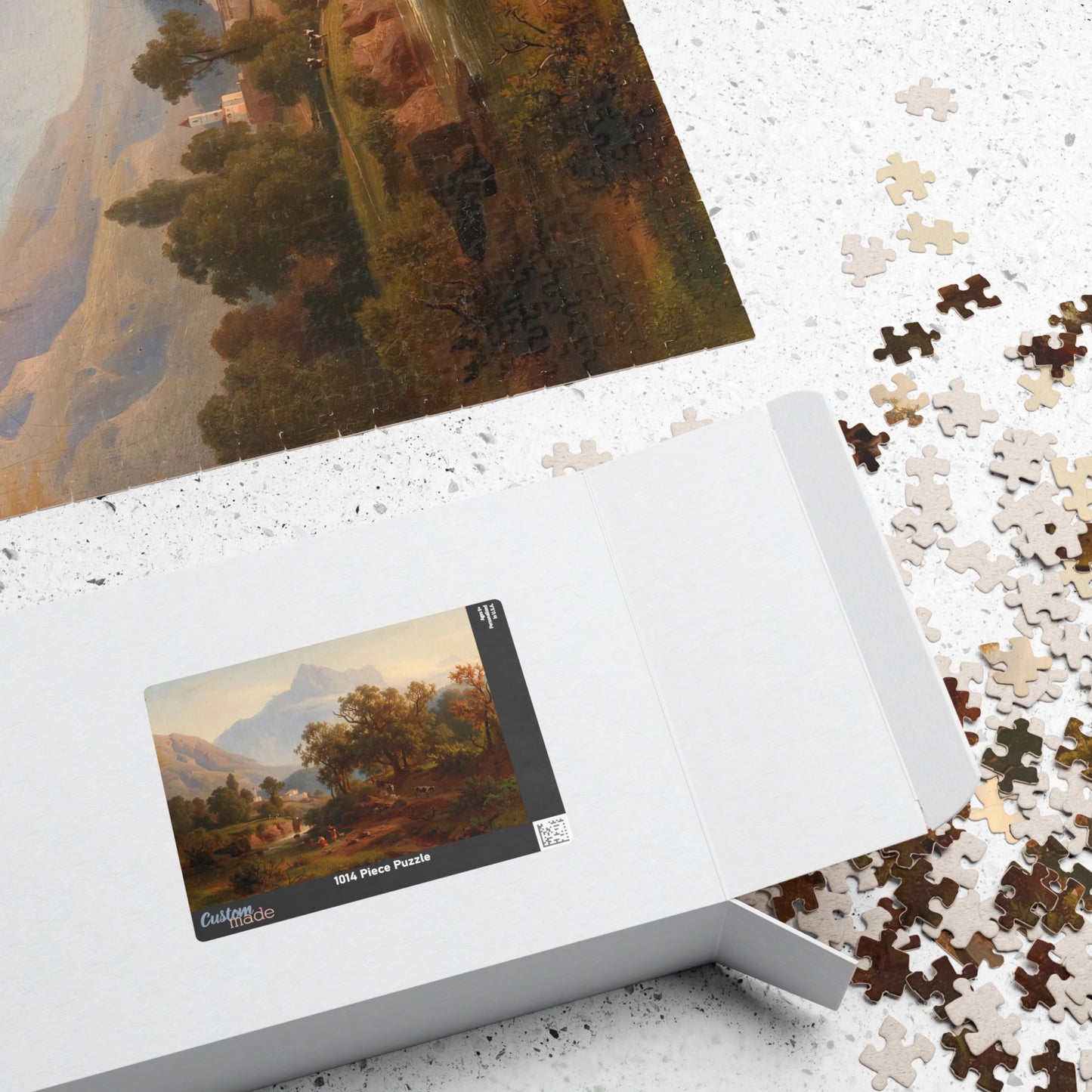 Region In South Tyrol–landscape In The Morning Light Puzzle | August Behrendsen-Quipham Collections