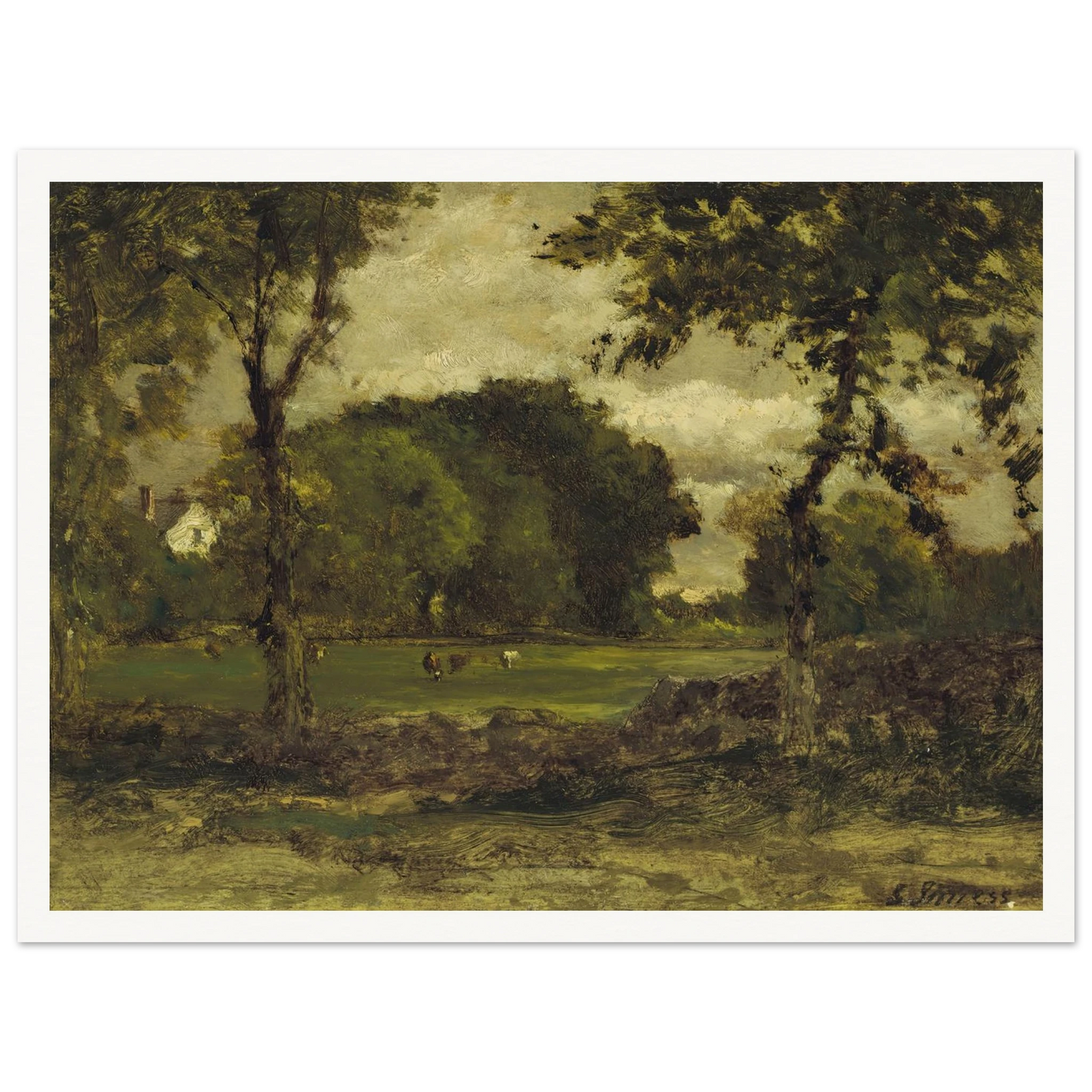 Medfield, Massachusetts (A Medfield Farm) (circa 1866) Art Print | George Inness-Quipham Collections
