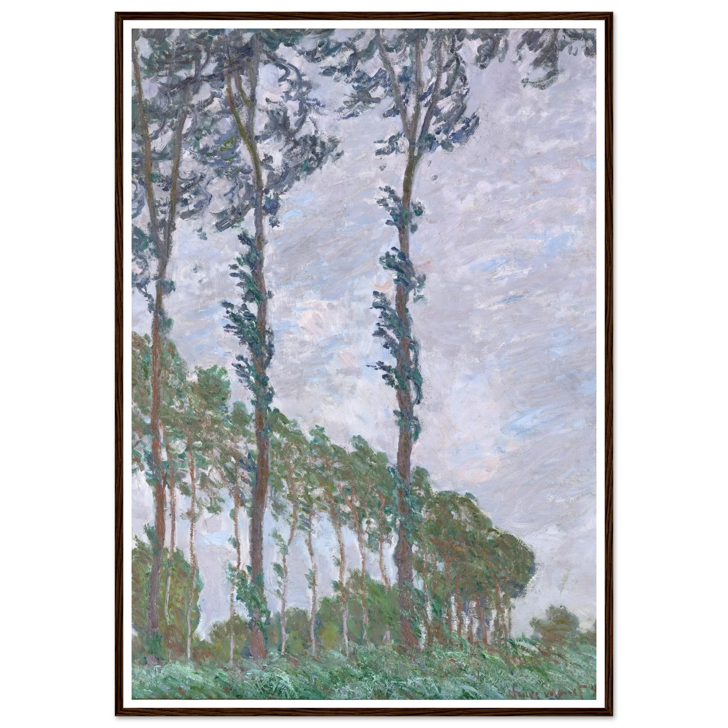 Wind Effect, Series of The Poplars (1891) Art Print | Claude Monet-Quipham Collections