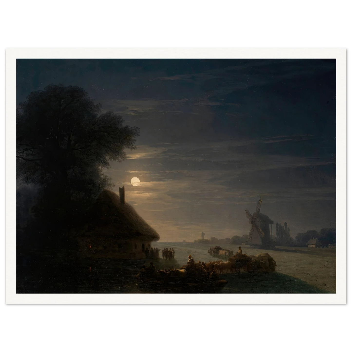 Ukrainian Landscape at Night (1870) Art Print | Ivan Konstantinovich Aivazovsky-Quipham Collections