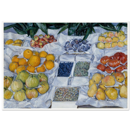 Fruit Displayed on a Stand (circa 1881) Art Print | Gustave Caillebotte-Quipham Collections