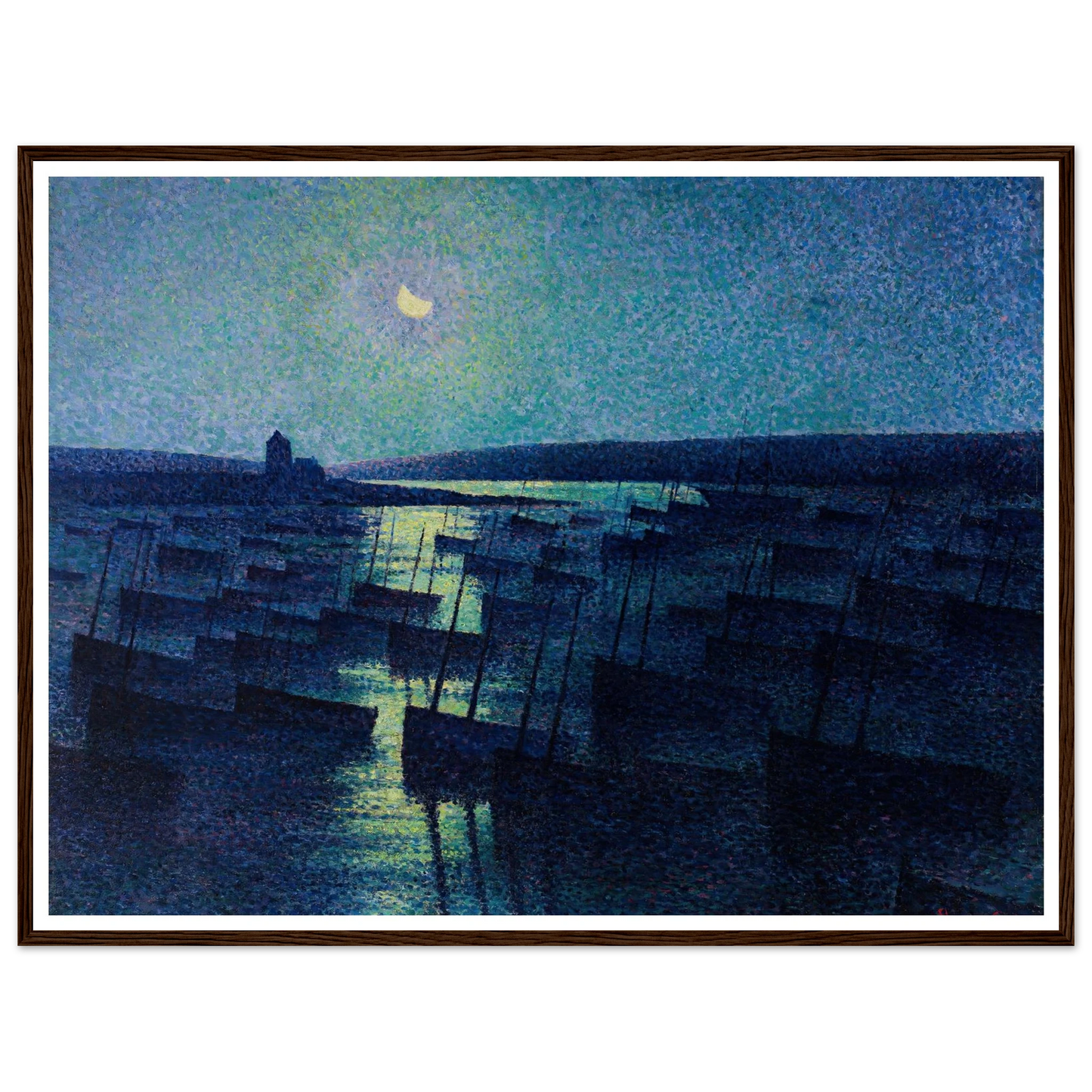 Camaret, Moonlight and Fishing Boats (1894) Art Print | Maximilien Luce-Quipham Collections