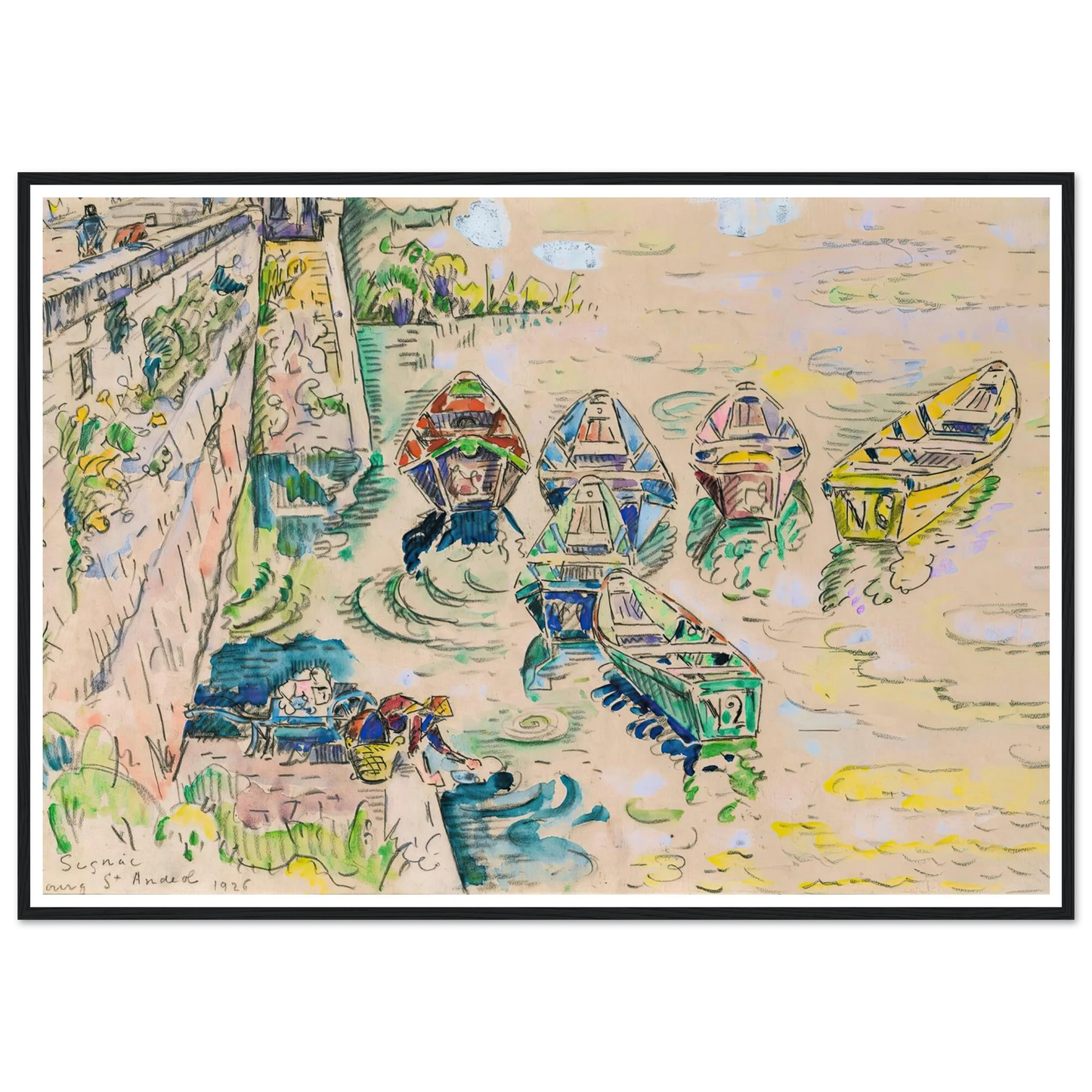 Bourg Saint-Andéo (1926) Art Print | Paul Signac-Quipham Collections