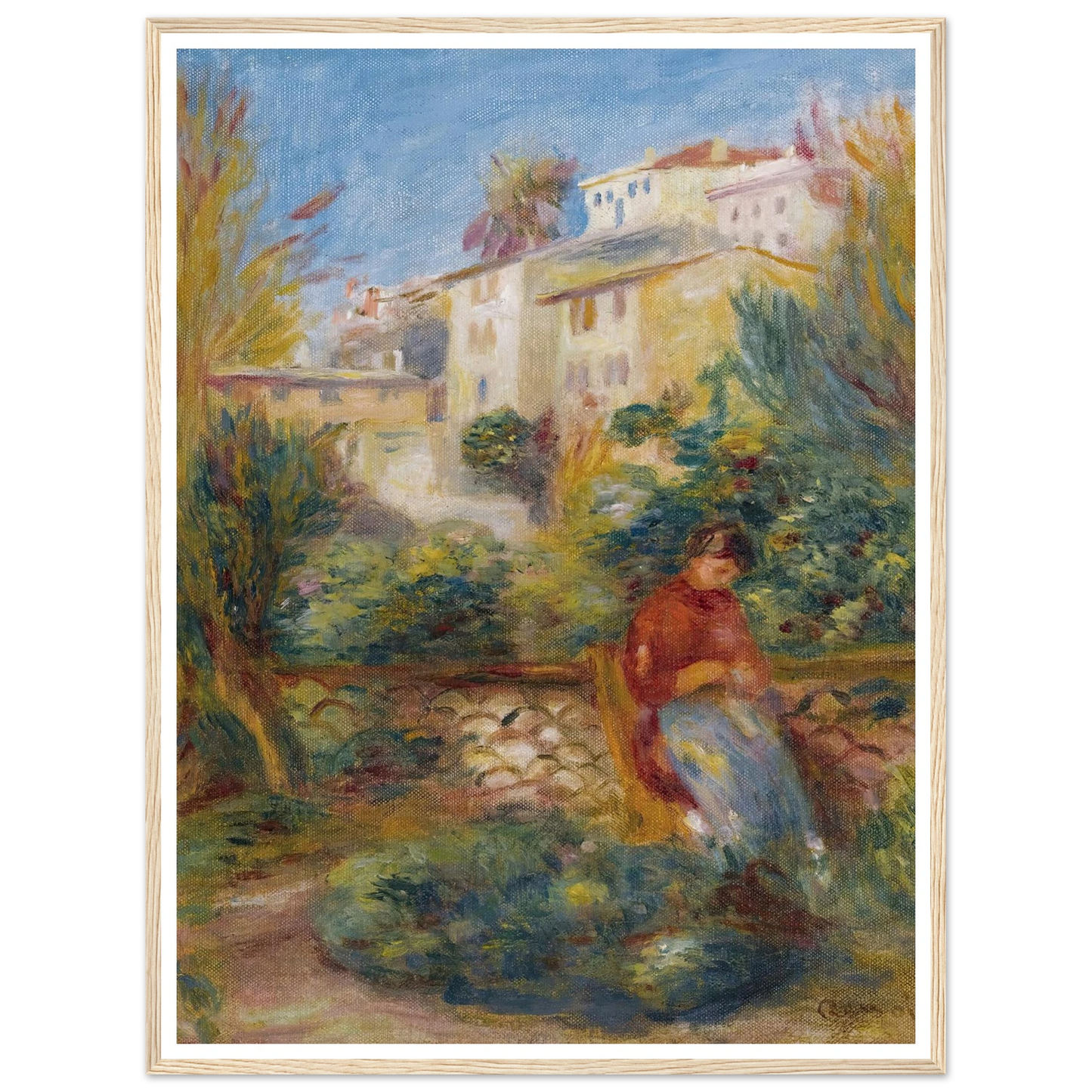 La Terrasse À Cagnes (circa 1908) Art Print | Pierre Auguste Renoir-Quipham Collections