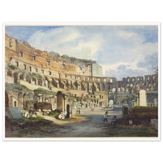 Interior of the Colosseum Art Print | Ippolito Caffi-Quipham Collections