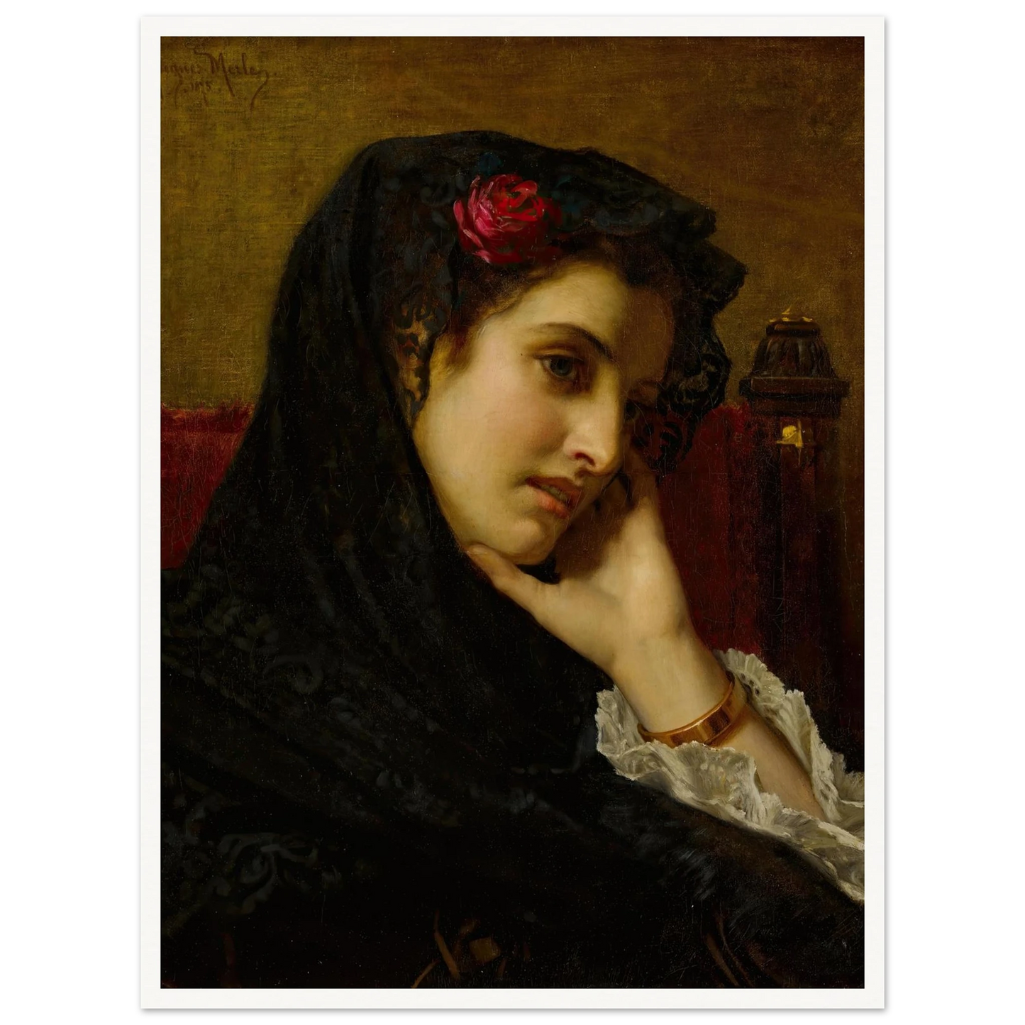 A Spanish Beauty (1875) Art Print | Hugues Merle-Quipham Collections