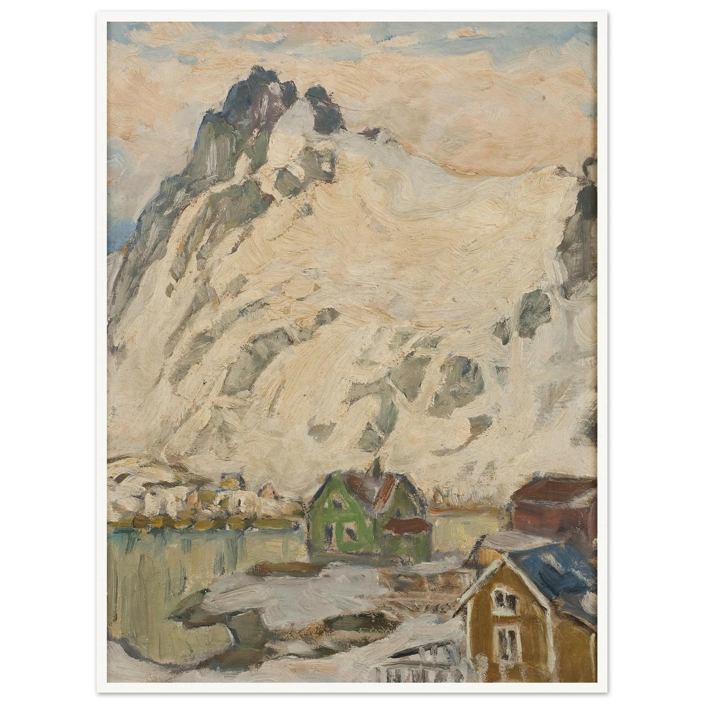 At the Foot of the Mountain. Study from Lofoten (1905) Art Print | Anna Boberg-Quipham Collections
