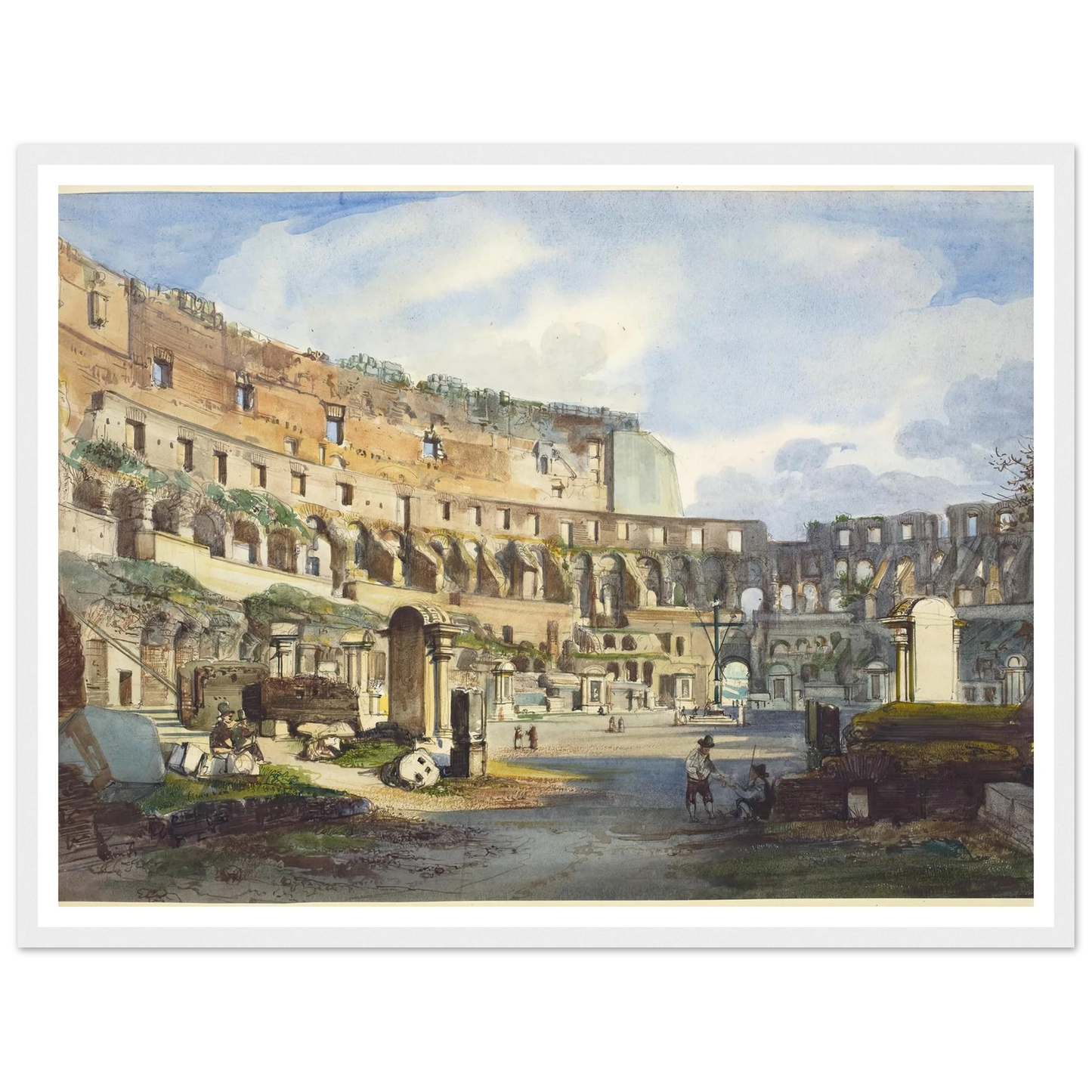 Interior of the Colosseum Art Print | Ippolito Caffi-Quipham Collections