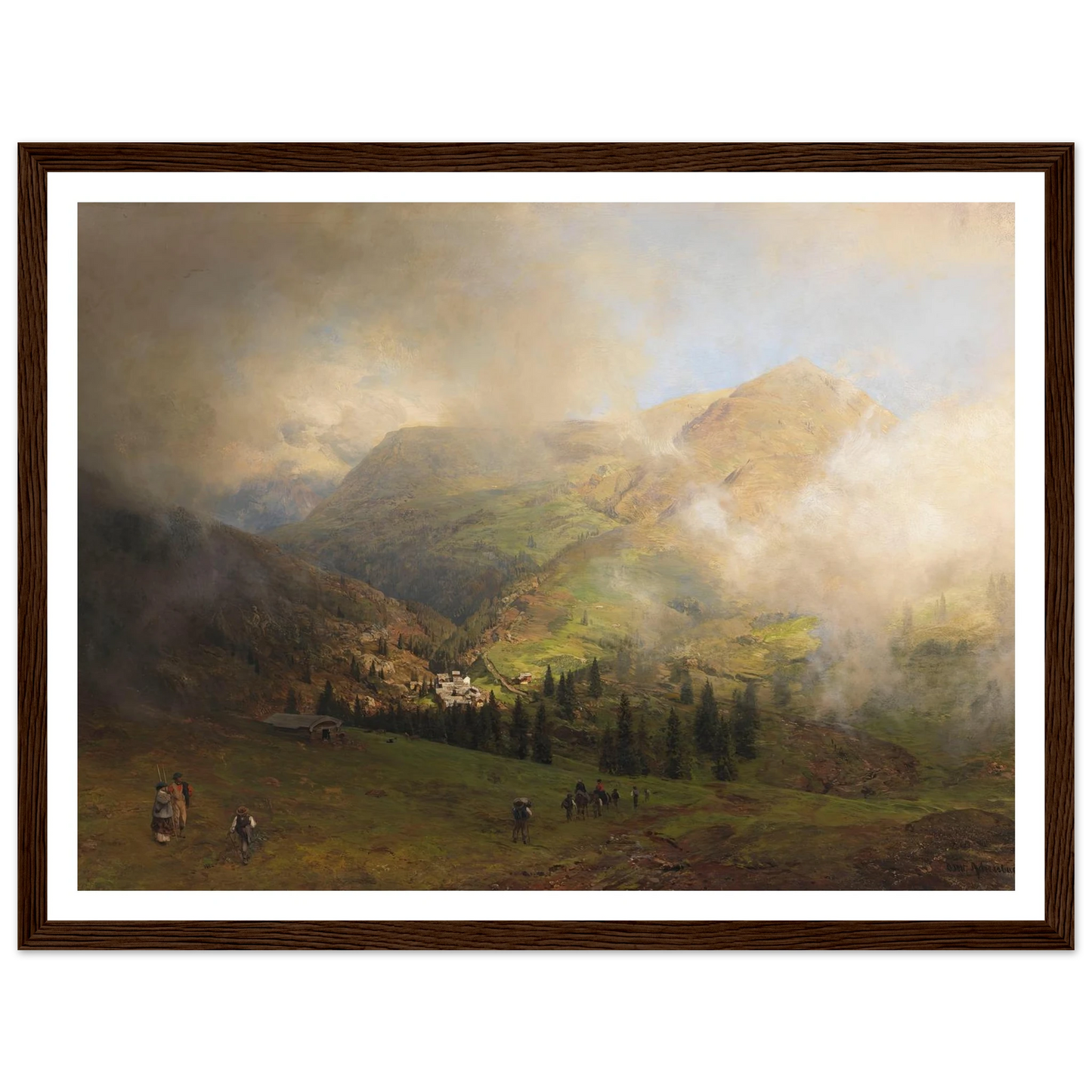 Blick auf die Rigi (1864) Art Print | Oswald Achenbach-Quipham Collections