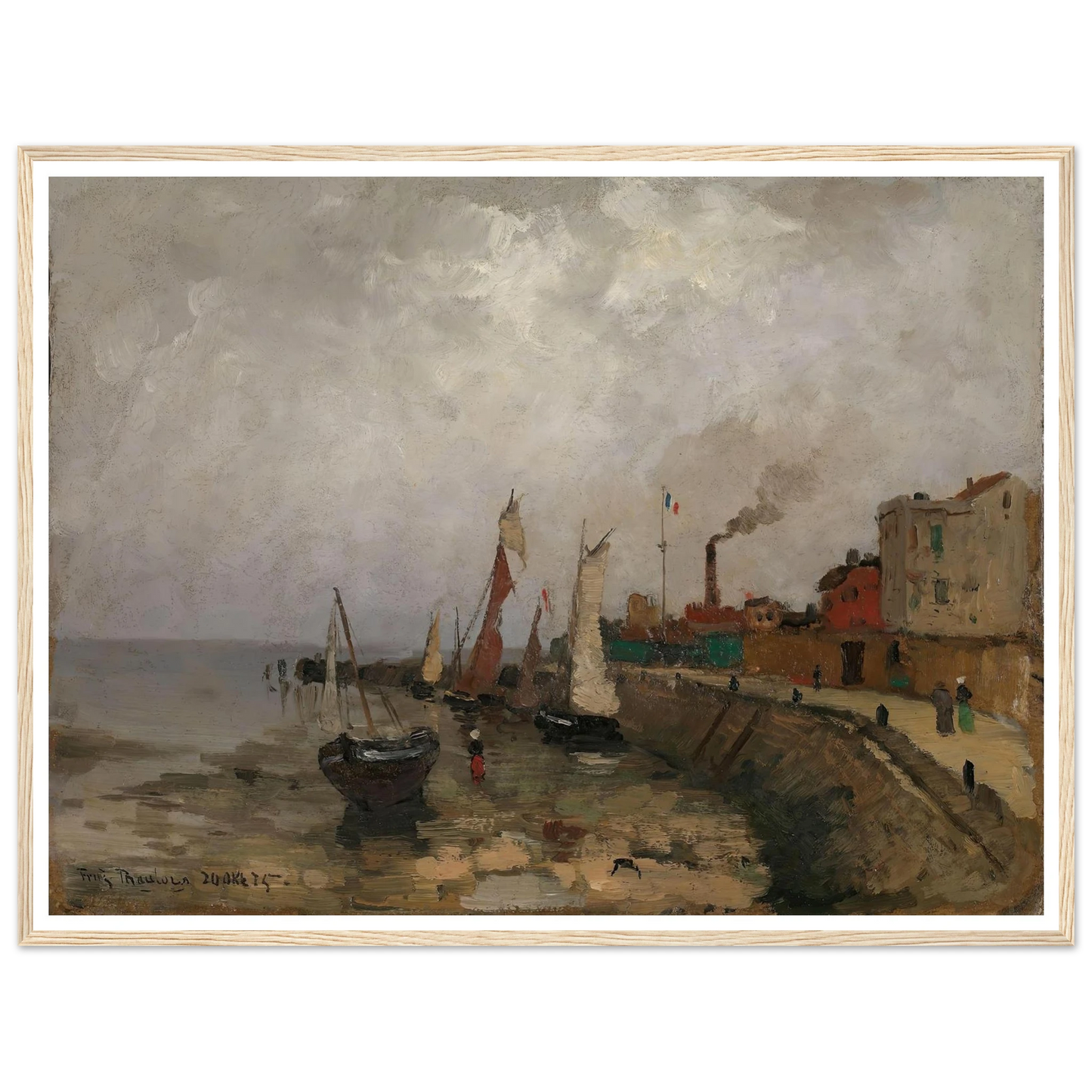 Fransk havn (Le Havre) (1875) Art Print | Frits Thaulow-Quipham Collections