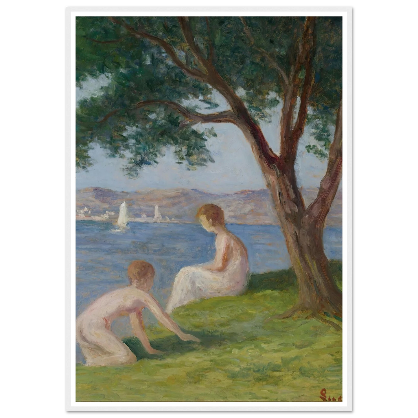 Baigneurs À St. Tropez Art Print | Maximilien Luce-Quipham Collections
