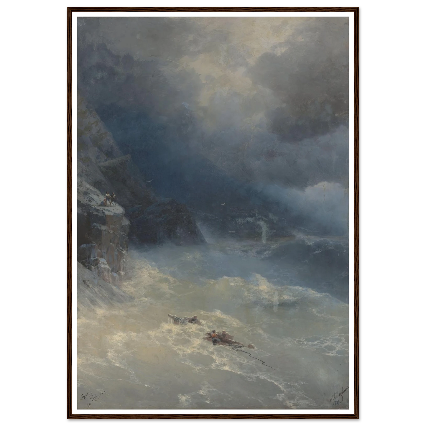 The storm at Cape Aya (1899) Art Print | Ivan Konstantinovich Aivazovsky-Quipham Collections