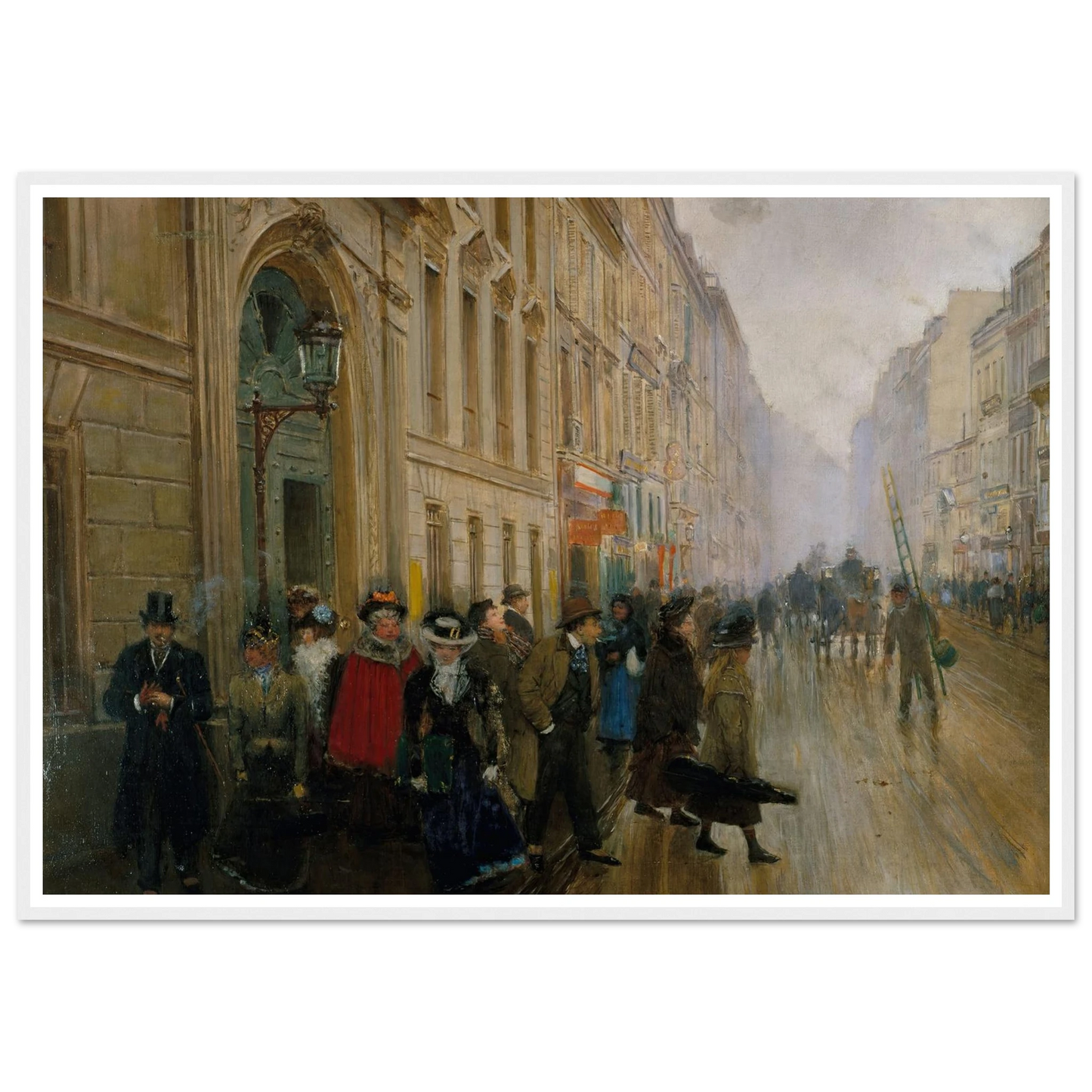 La sortie du conservatoire de musique (1899) Art Print | Jean Beraud-Quipham Collections