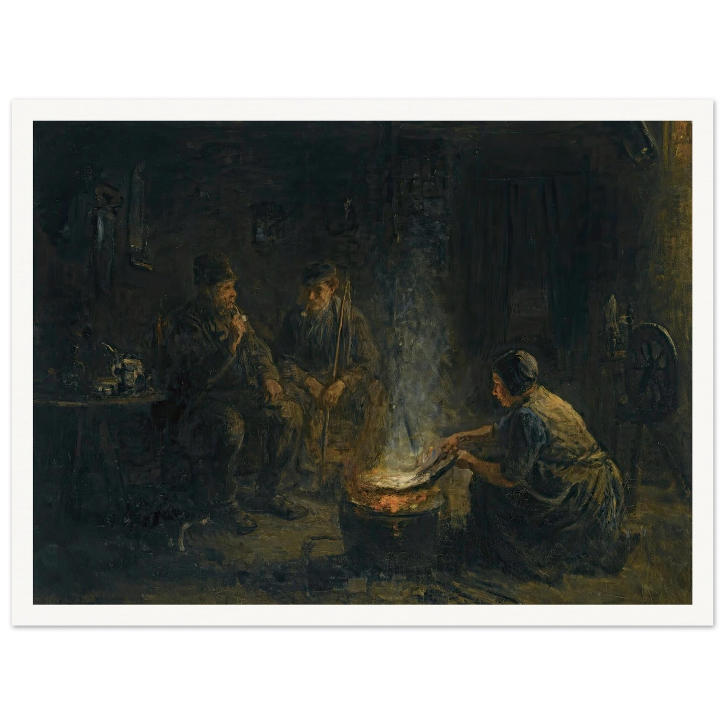 Preparing the meal Art Print | Jozef Israels-Quipham Collections
