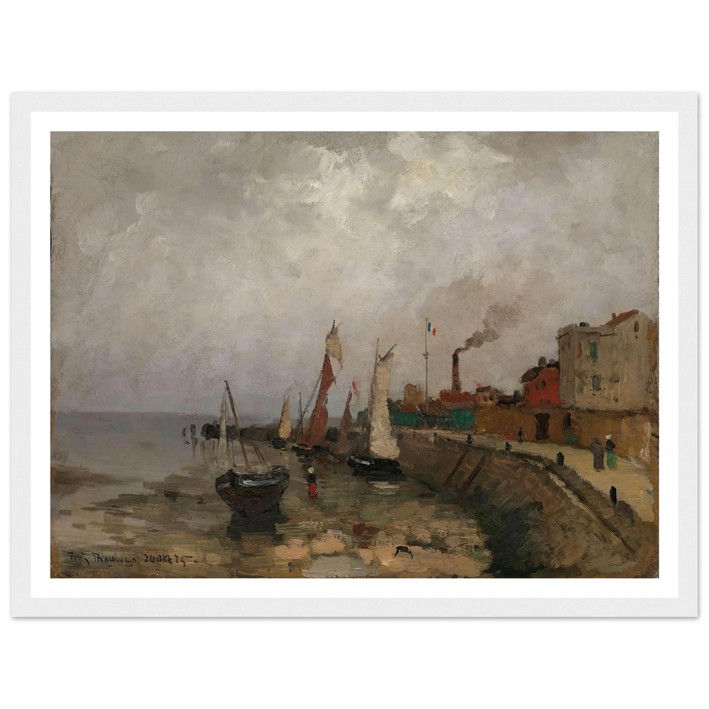 Fransk havn (Le Havre) (1875) Art Print | Frits Thaulow-Quipham Collections