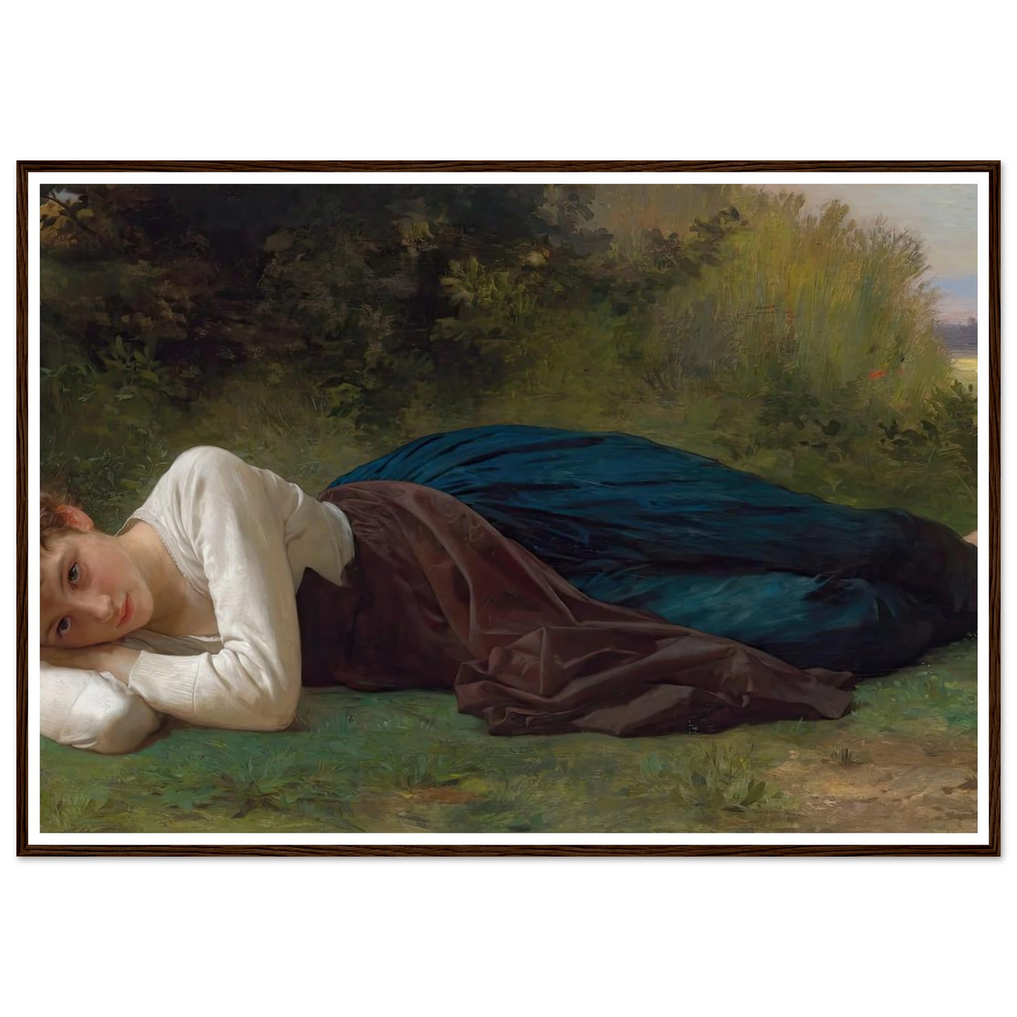 Le Repos (Jeune Fille Couchée) (1880) Art Print | William Bouguereau-Quipham Collections