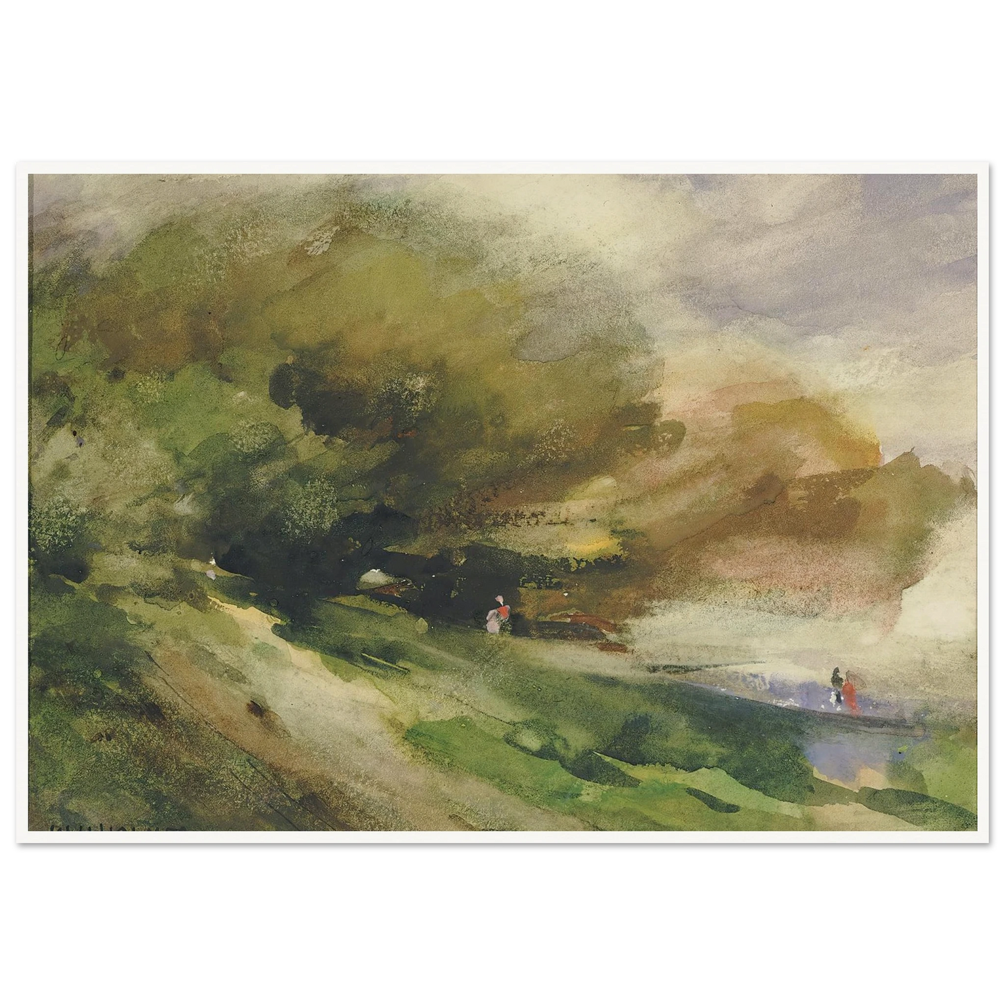 The Shaded Walk (1927) Art Print | William Henry Holmes-Quipham Collections