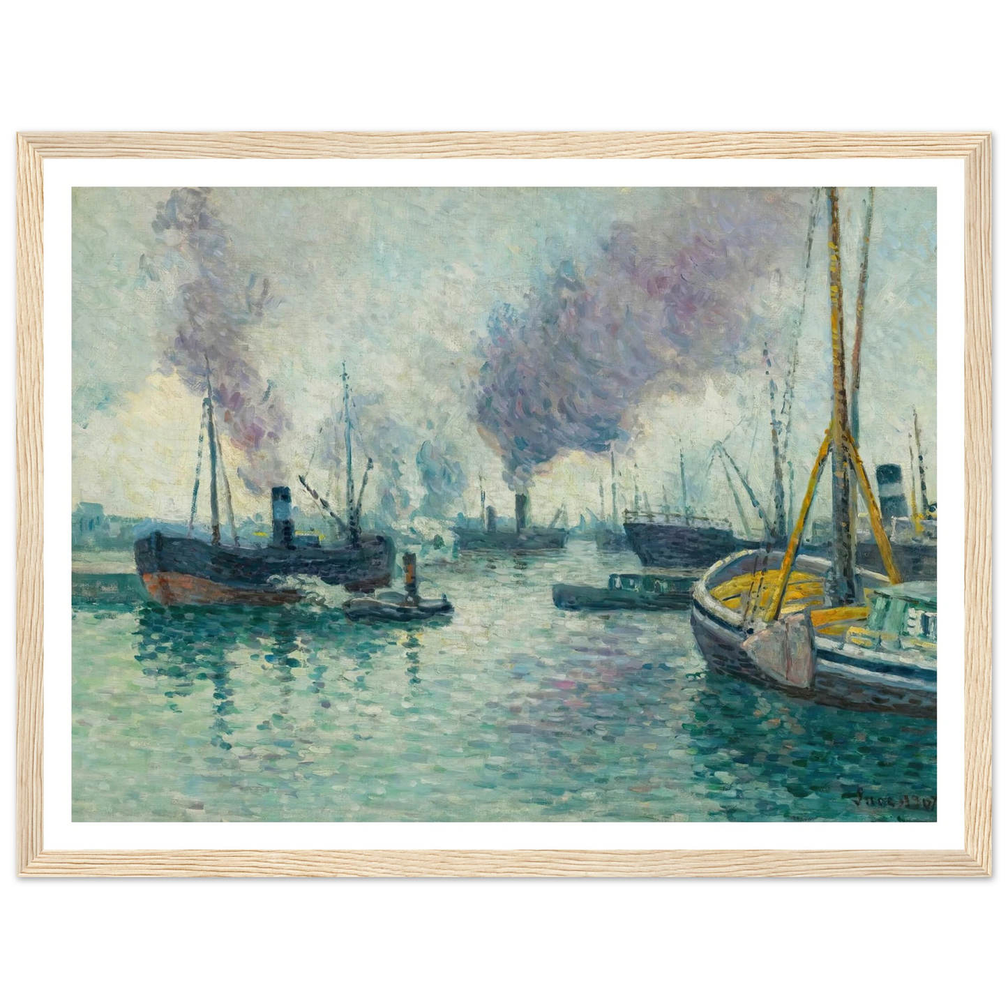 Le Port De Rotterdam (1907) Art Print | Maximilien Luce-Quipham Collections
