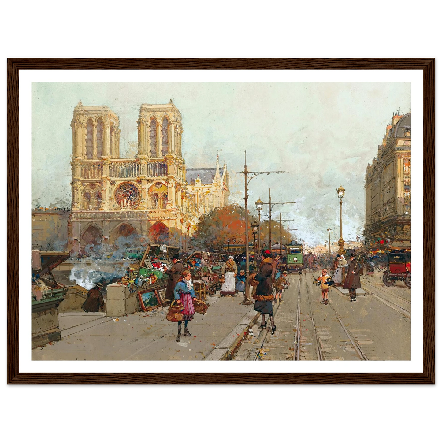 Notre Dame De Paris, Vue Du Quai De Montebello Art Print | Eugene Galien Laloue-Quipham Collections